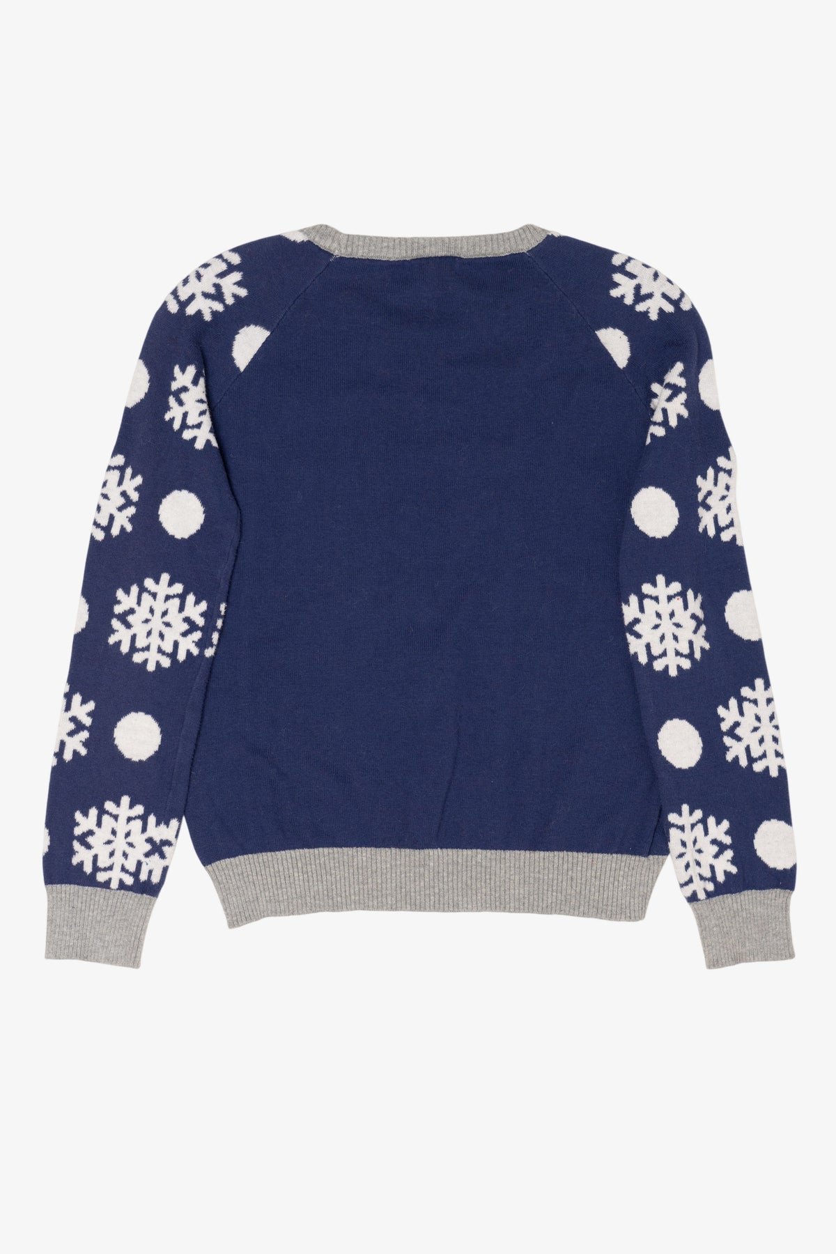 Kids Navy Blue "Let It Snow" Snowflakes Christmas Pullover (2010s)