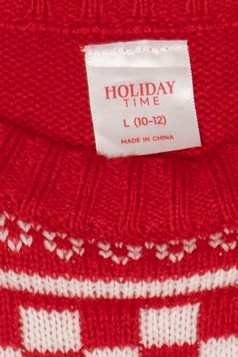 Red Smiley Face Santa Ugly Christmas Pullover (2010s)