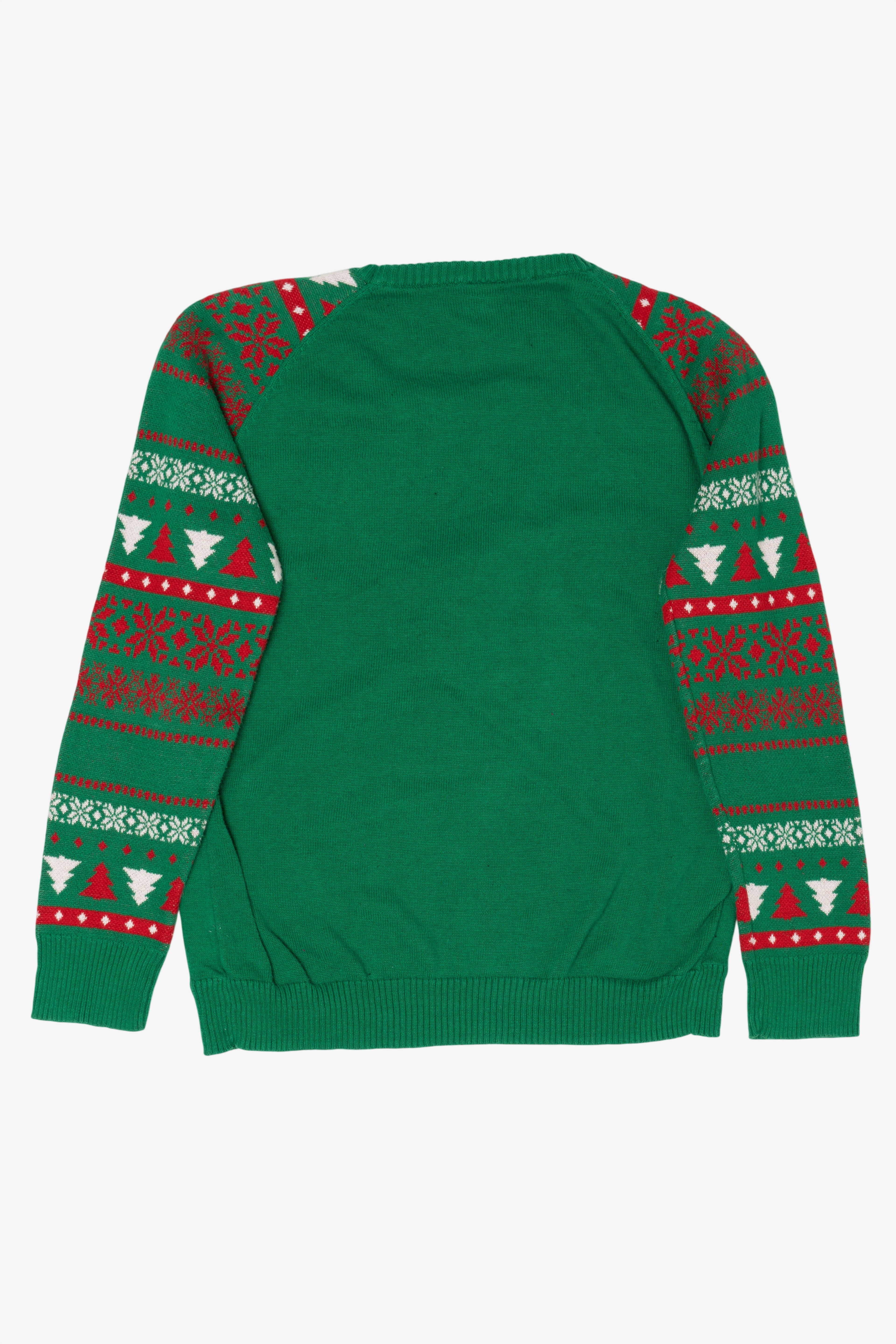 Kids Green "Oh Snap!" Funny Gingerbread Ugly Christmas Pullover (2010s)