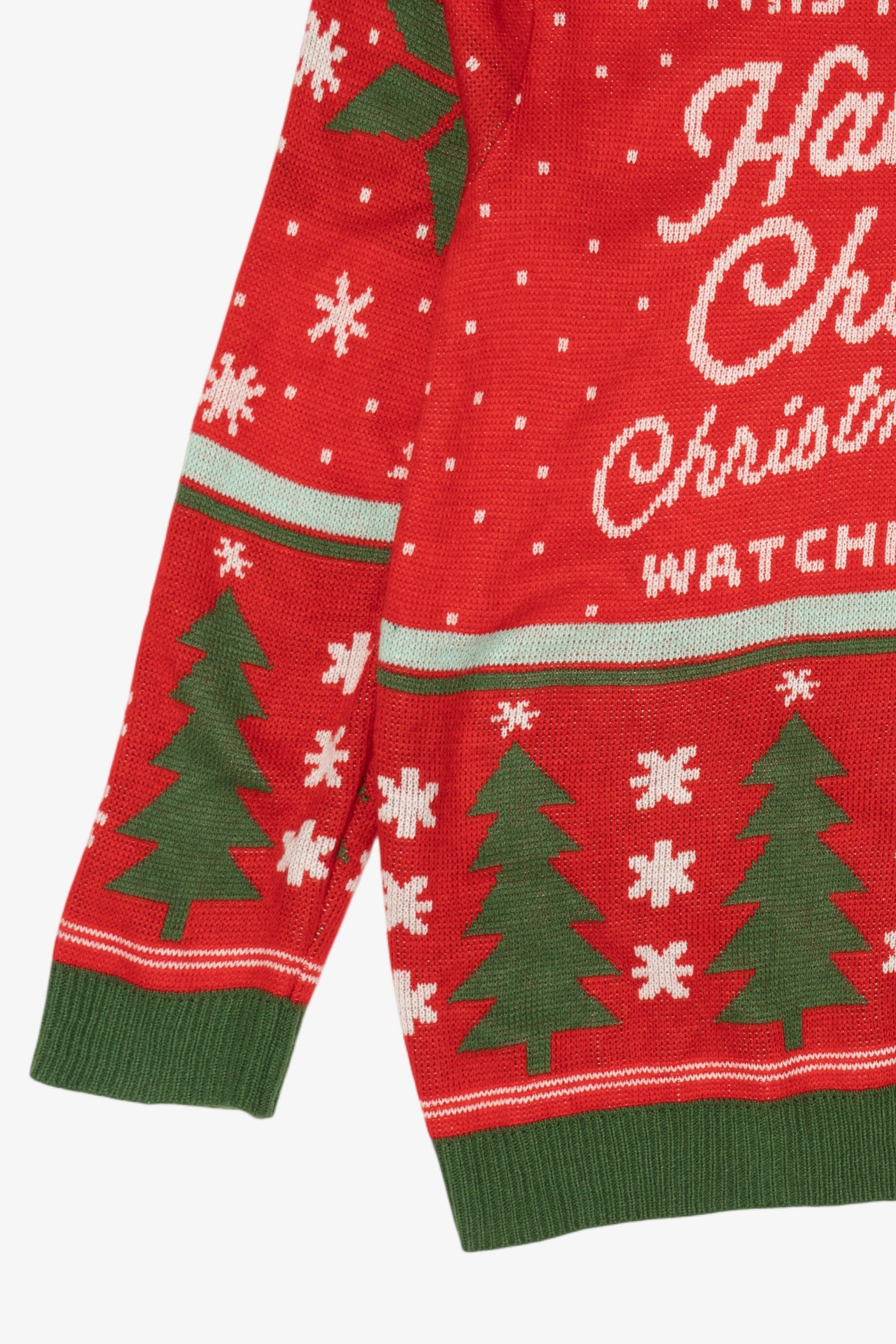 Red "This Is My Hallmark Channel Movie Watching Sweater" Ugly Christmas Pullover (2010s)