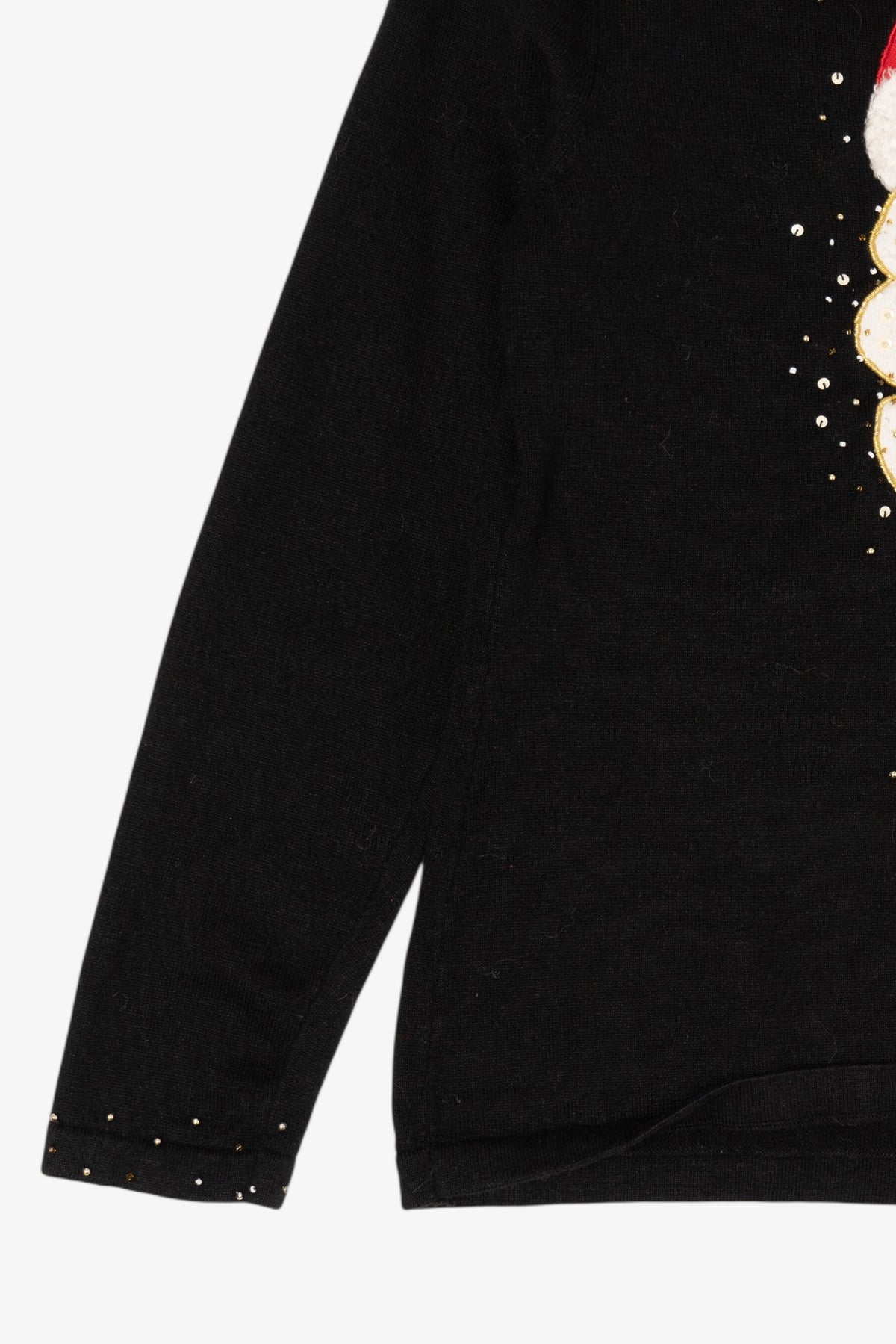 Vintage Black Lightweight Jack B. Quick Santa Ugly Christmas Pullover (2000s)