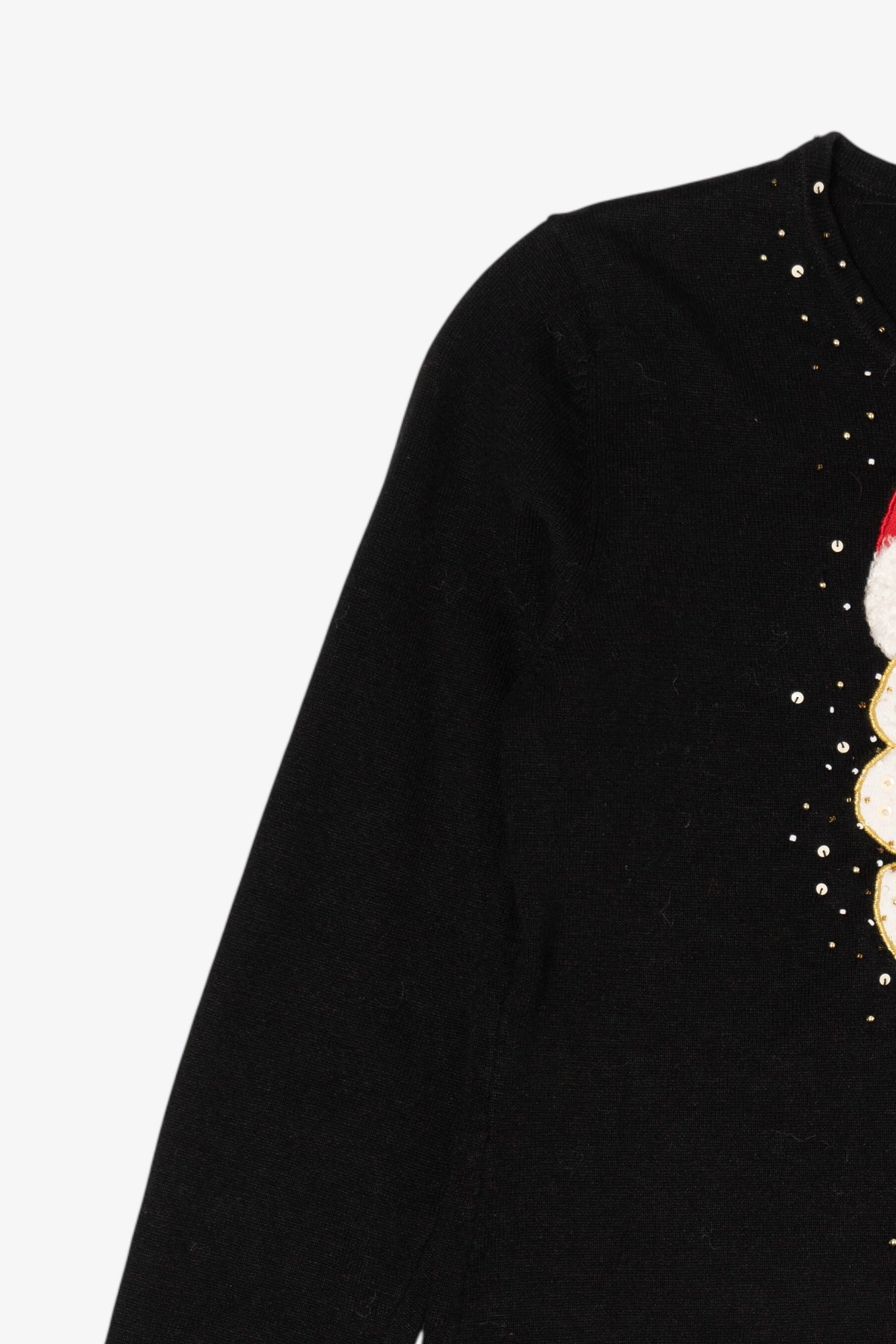 Vintage Black Lightweight Jack B. Quick Santa Ugly Christmas Pullover (2000s)