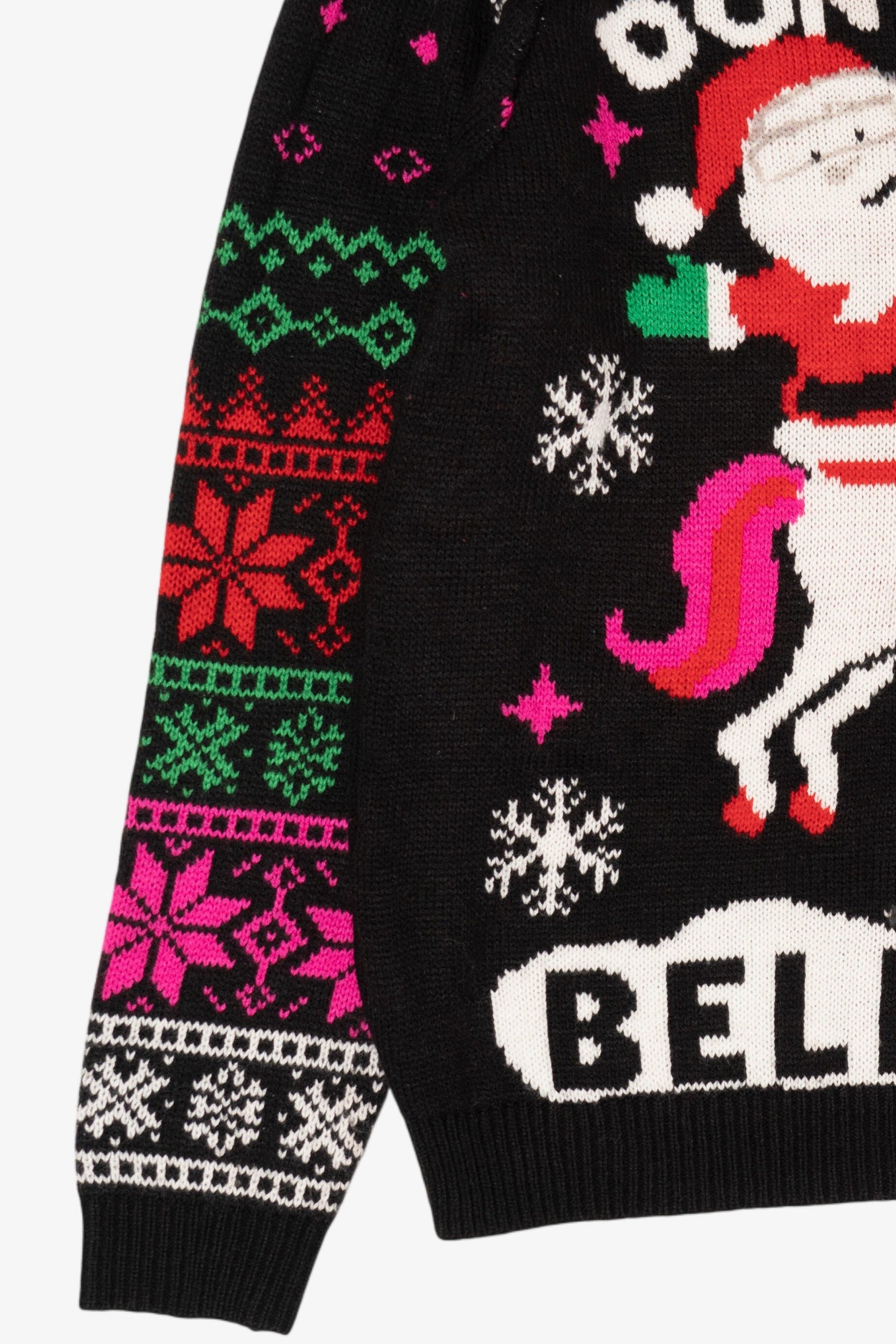 Santa On Unicorn "Don't Stop Believin'" Ugly Christmas Pullover (2010s)