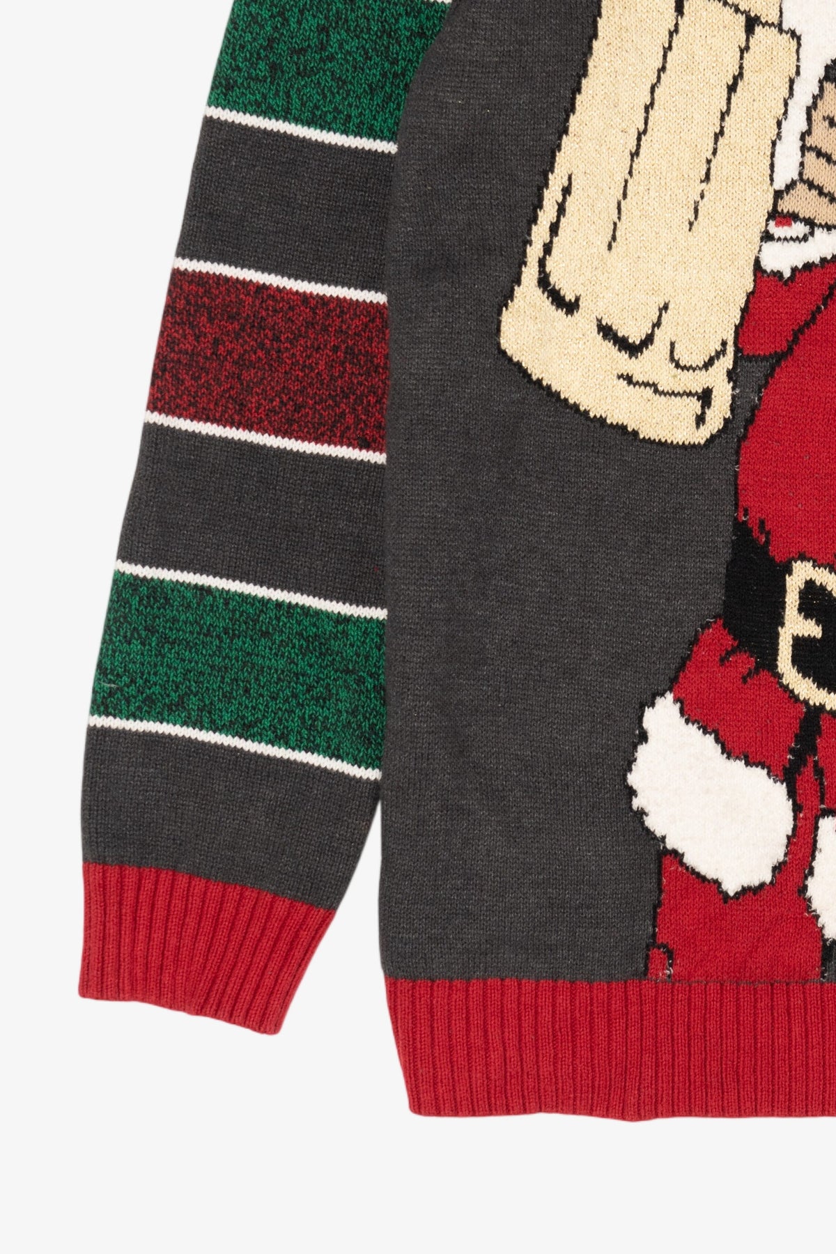 Dark Gray Santa With Beer Ugly Christmas Pullover (2010s)