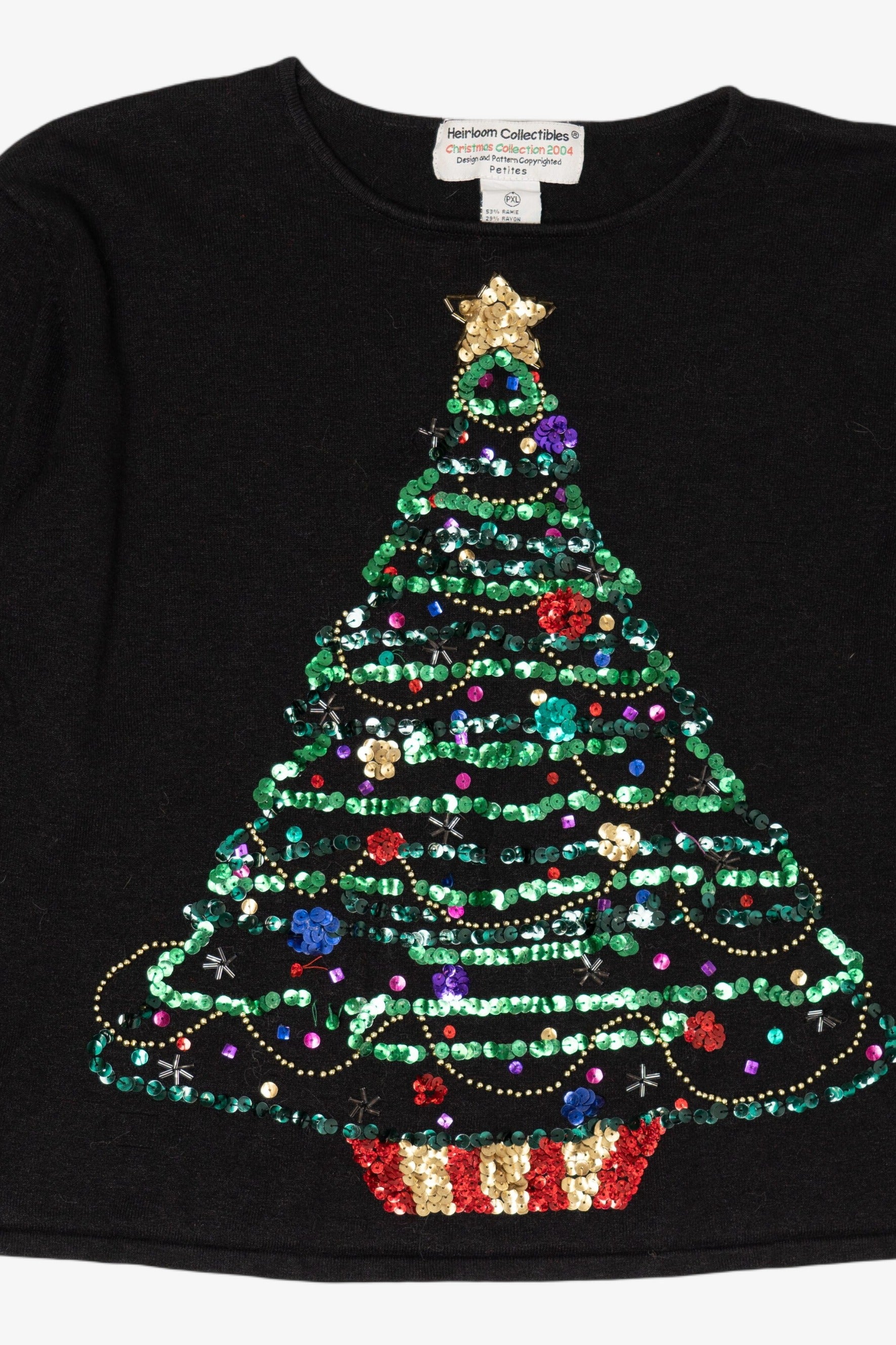 Vintage Black Heirloom Collectibles Tree Ugly Christmas Pullover (2000s)