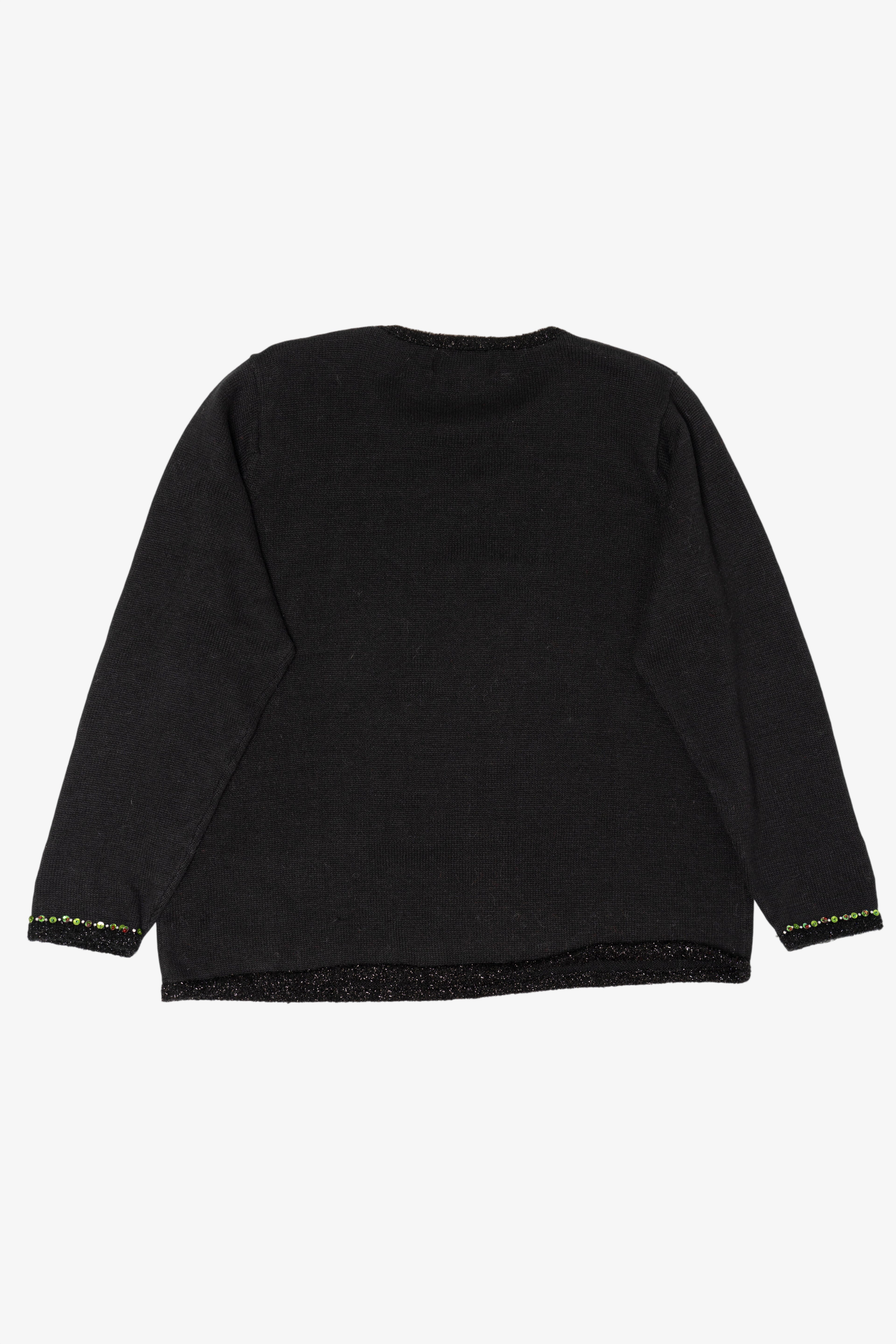 Vintage Black Tiara Presents Tree Ugly Christmas Pullover (2000s)