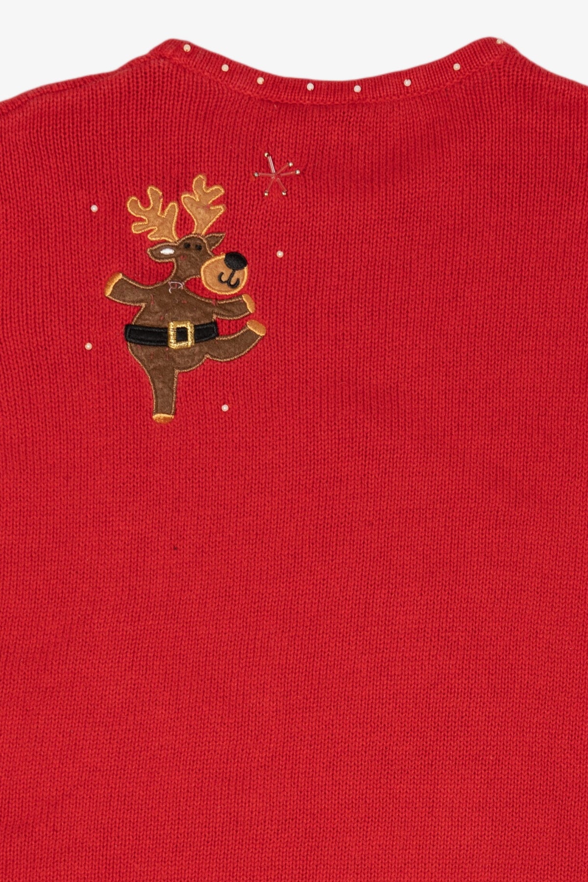 Vintage Red Basic Editions Ugly Christmas Pullover (2000s)