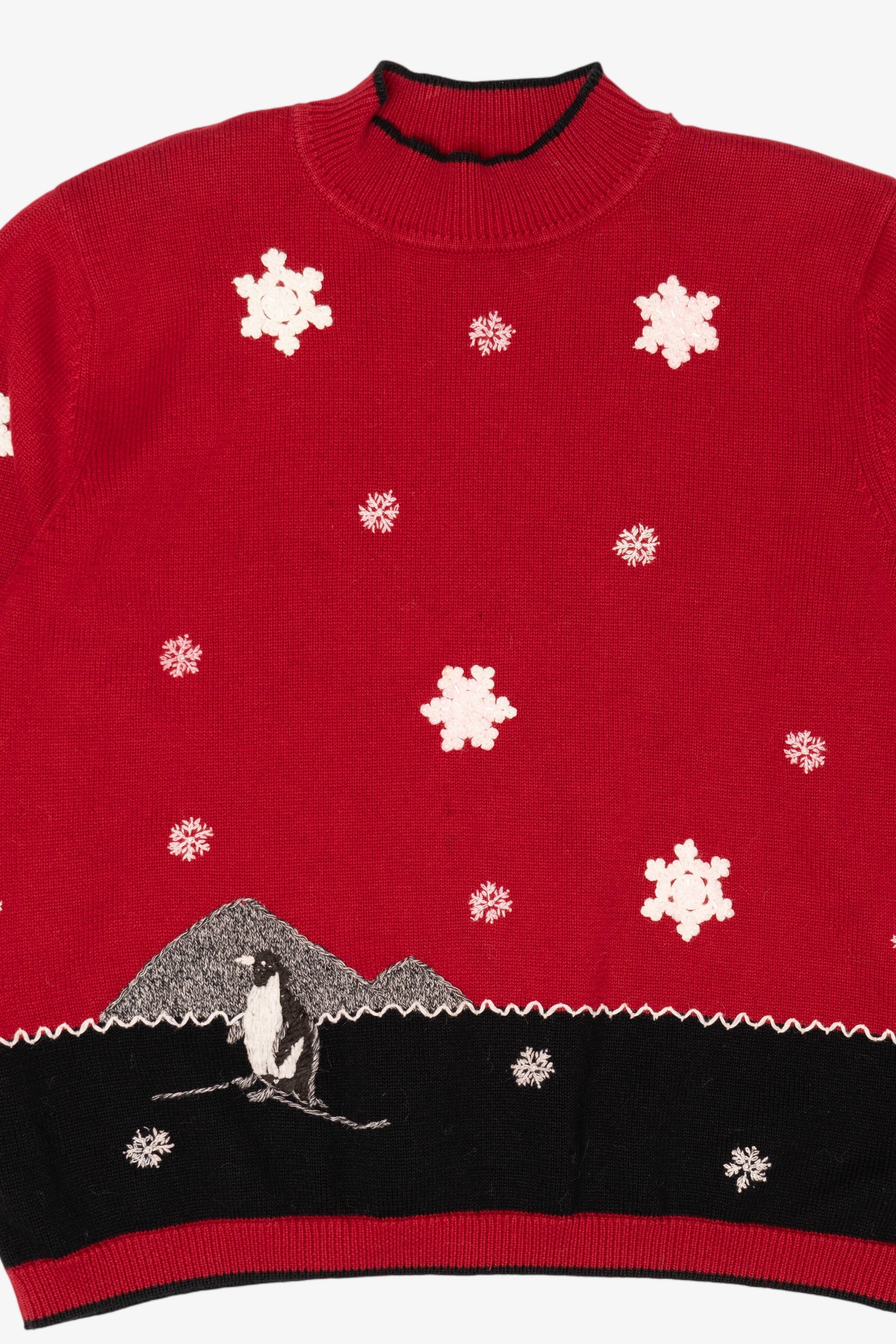 Vintage Red Alfred Dunner Penguin Ugly Christmas Pullover (2000s)