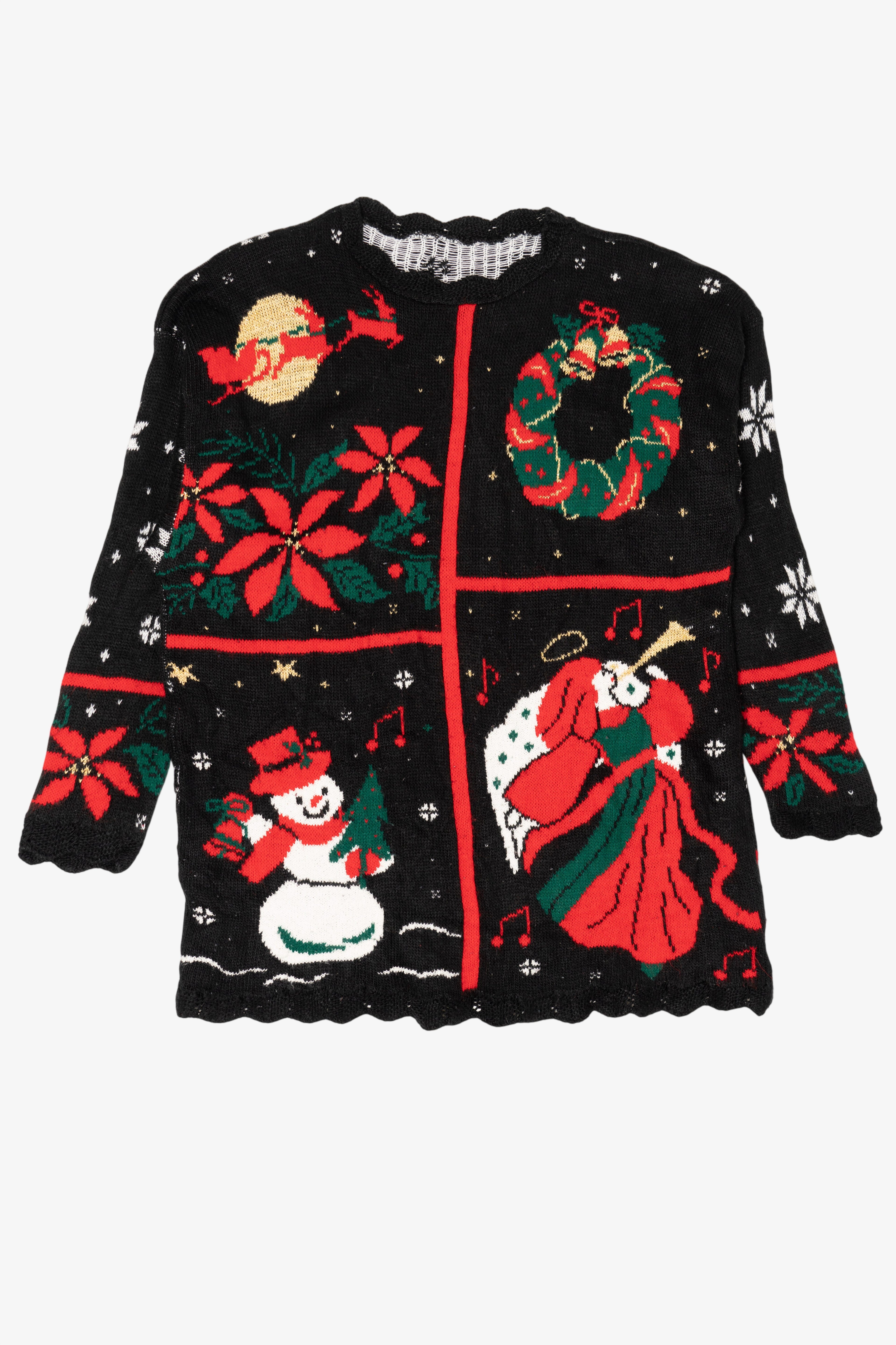 Vintage Black Ugly Christmas Pullover (1980s)
