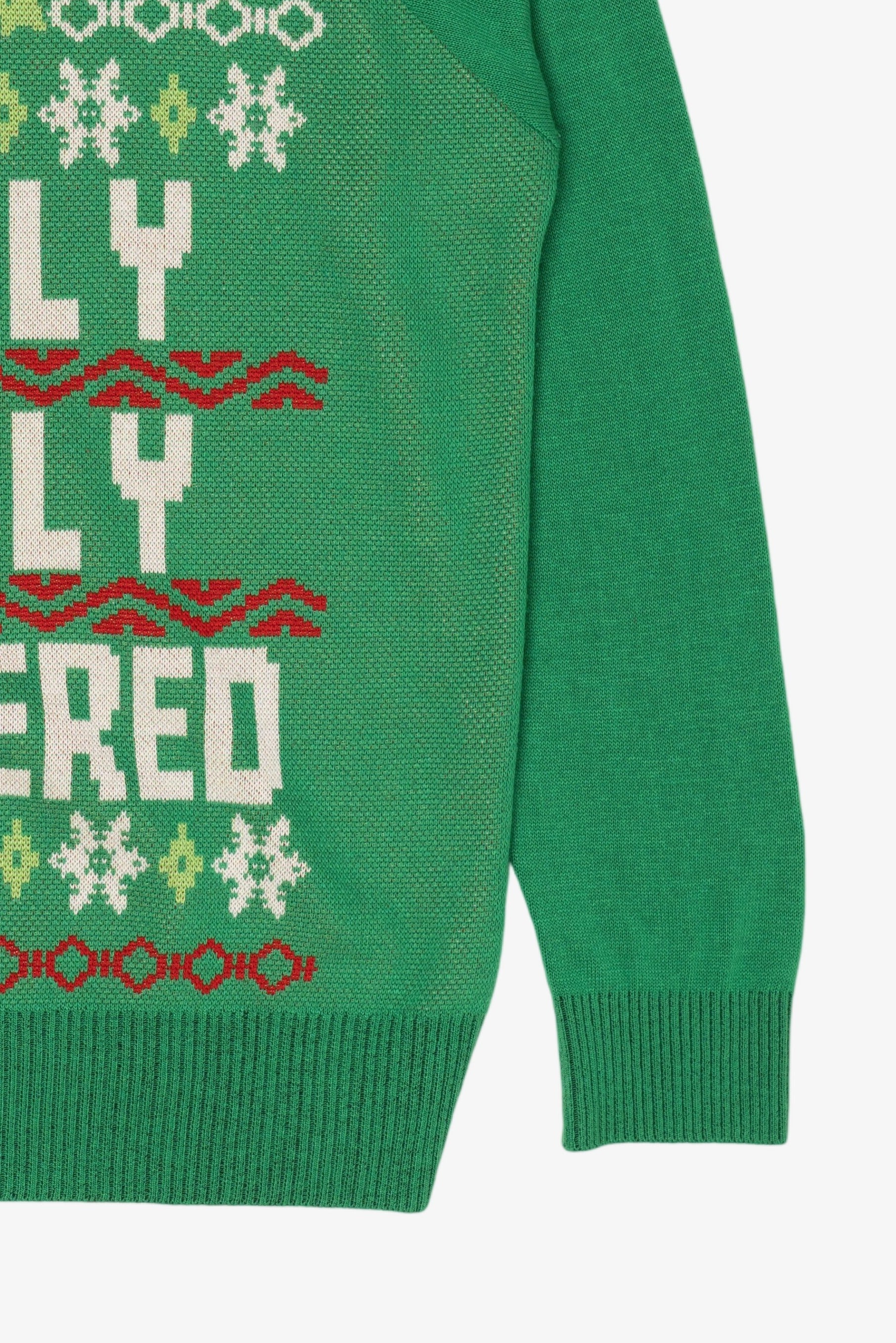 Green "Holy Jolly Hammered" Ugly Christmas Pullover (2010s)