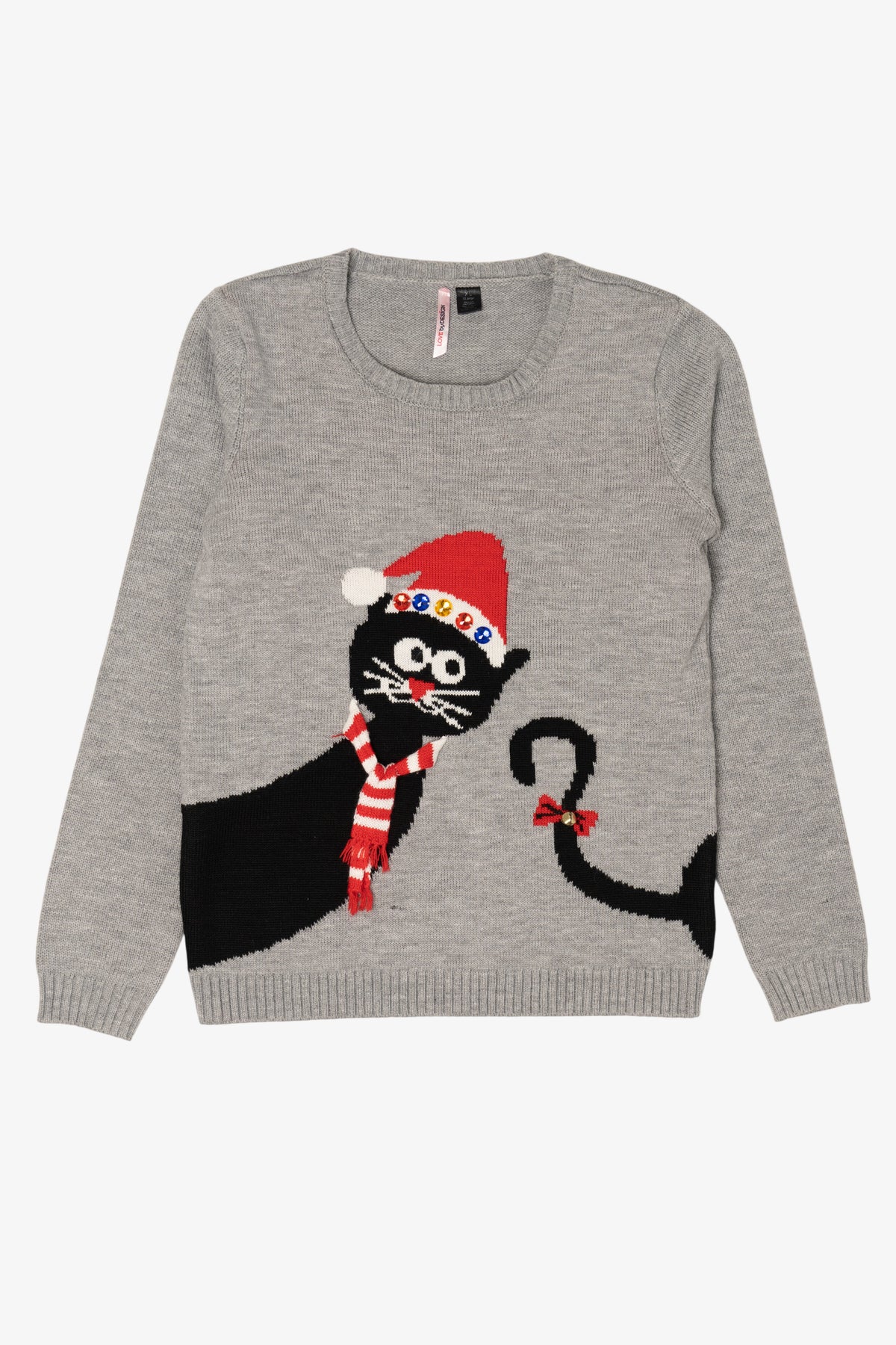 Gray Love By Design Cats Ugly Christmas Pullover (2010s)