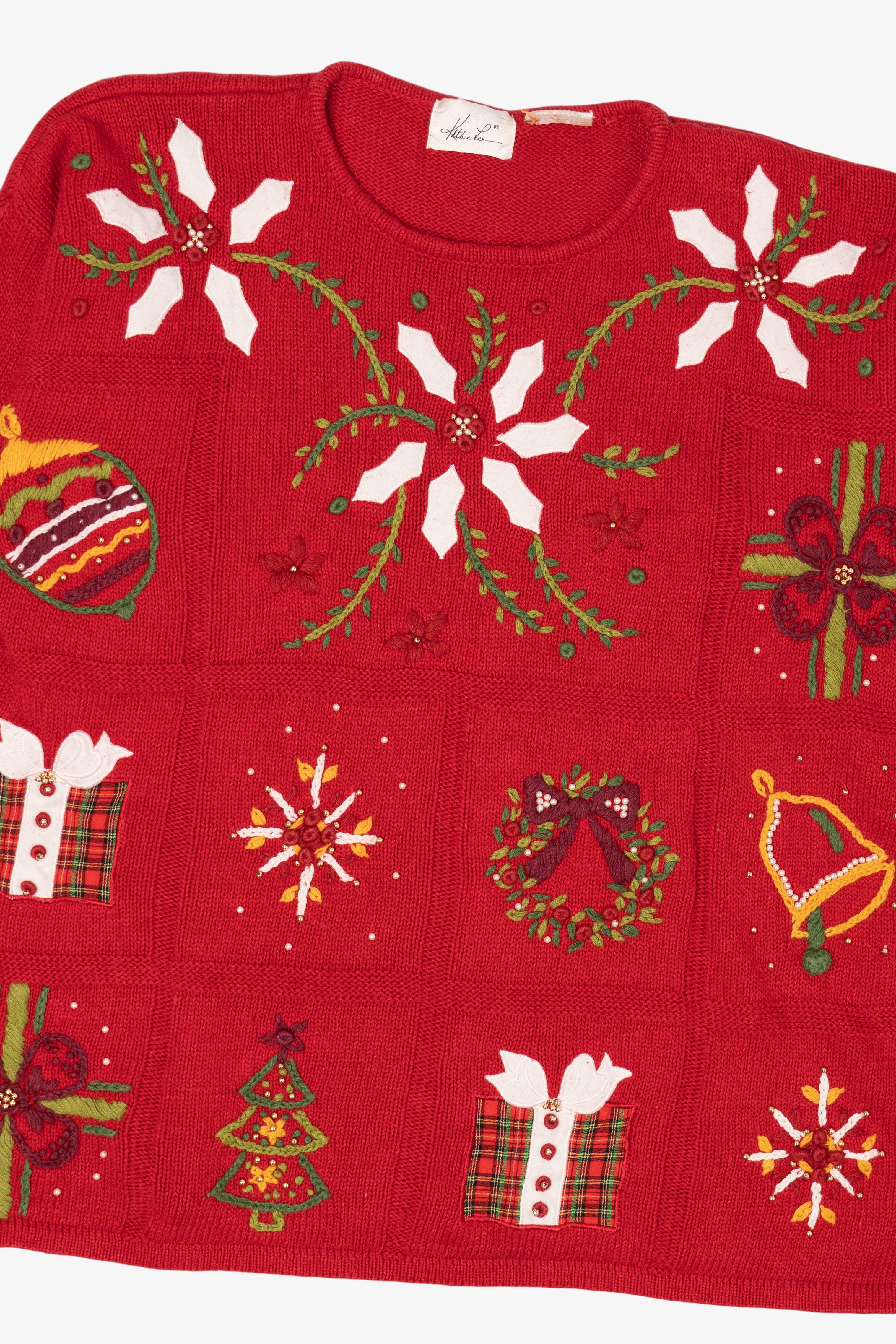 Vintage Red Kathie Lee Ugly Christmas Pullover (1990s)