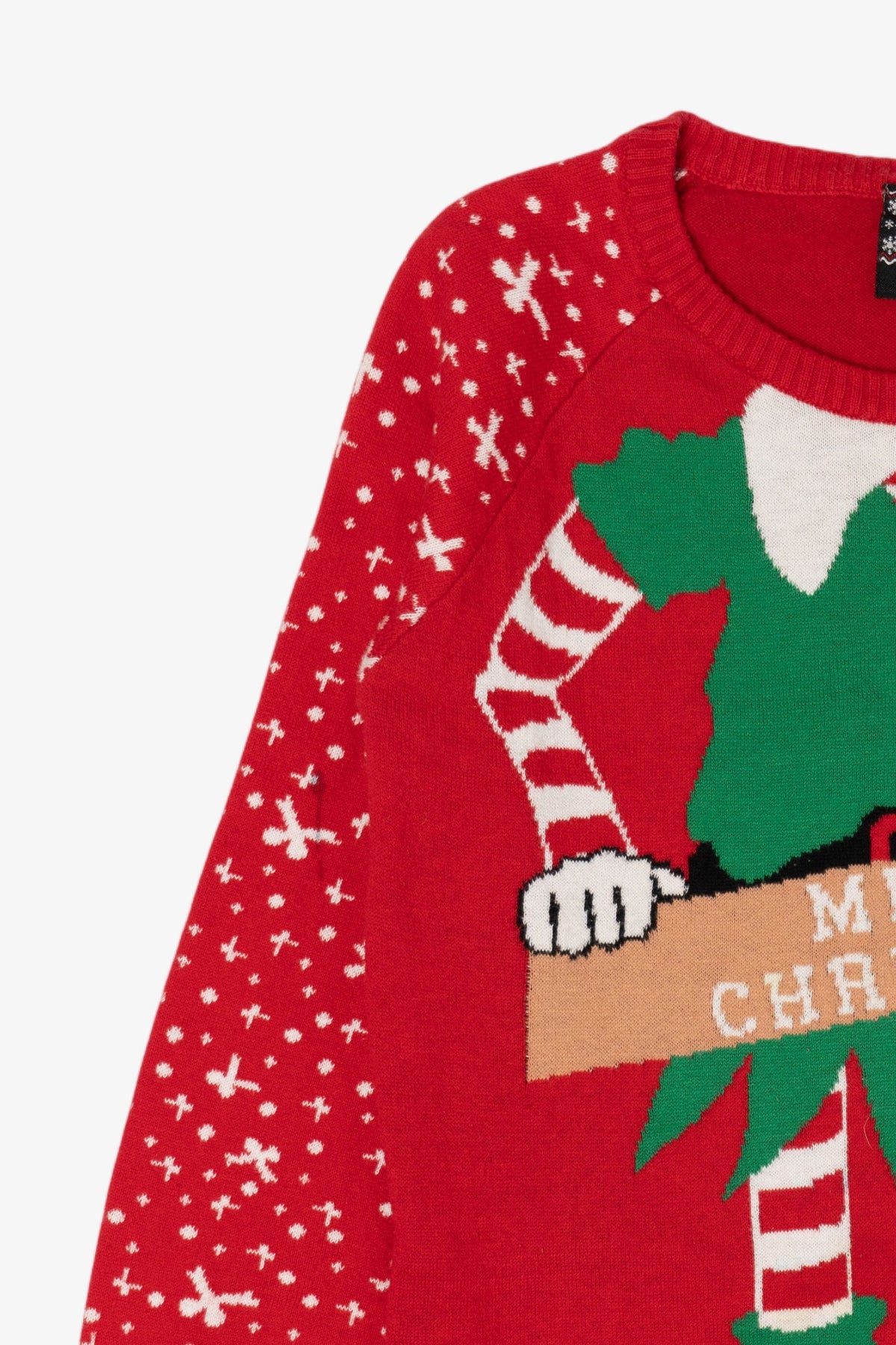 Kids Red Holiday Sweater Elf Christmas Pullover (2010s)