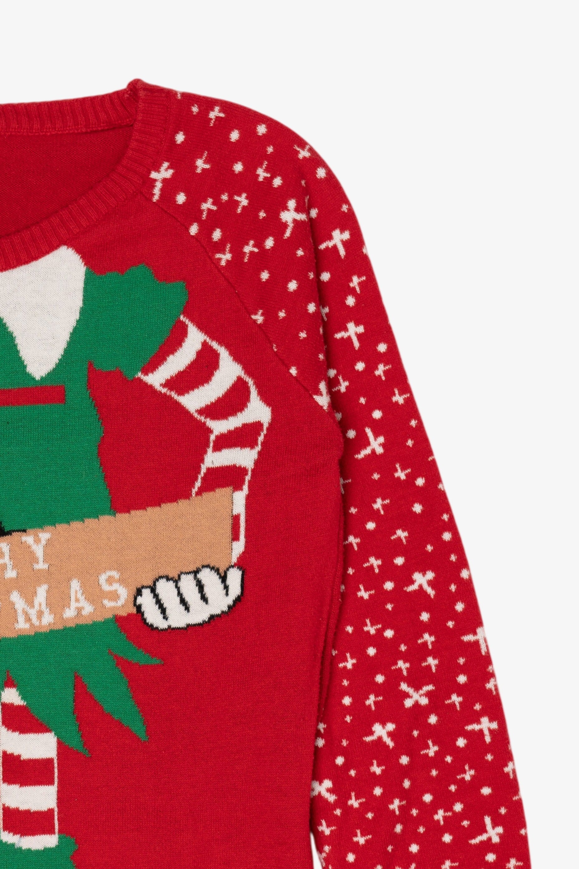 Kids Red Holiday Sweater Elf Christmas Pullover (2010s)