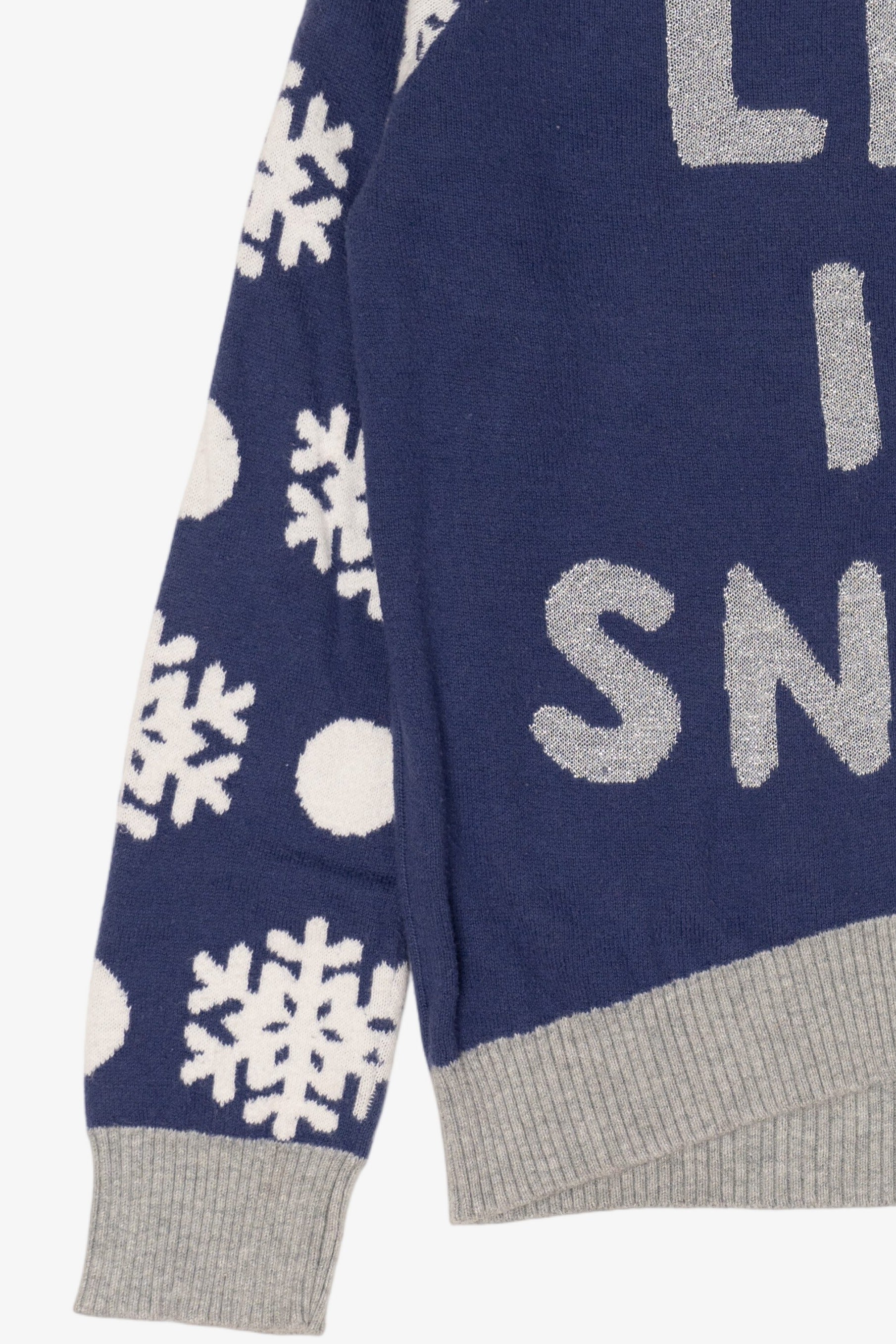 Kids "Let It Snow" Snowflakes Christmas Pullover (2020s)
