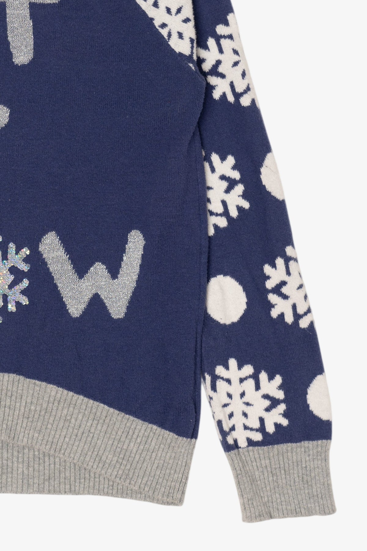 Kids "Let It Snow" Snowflakes Christmas Pullover (2020s)