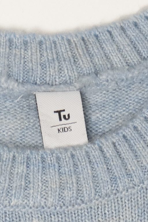 Kids Light Blue Penguin Ugly Christmas Pullover (2010s)