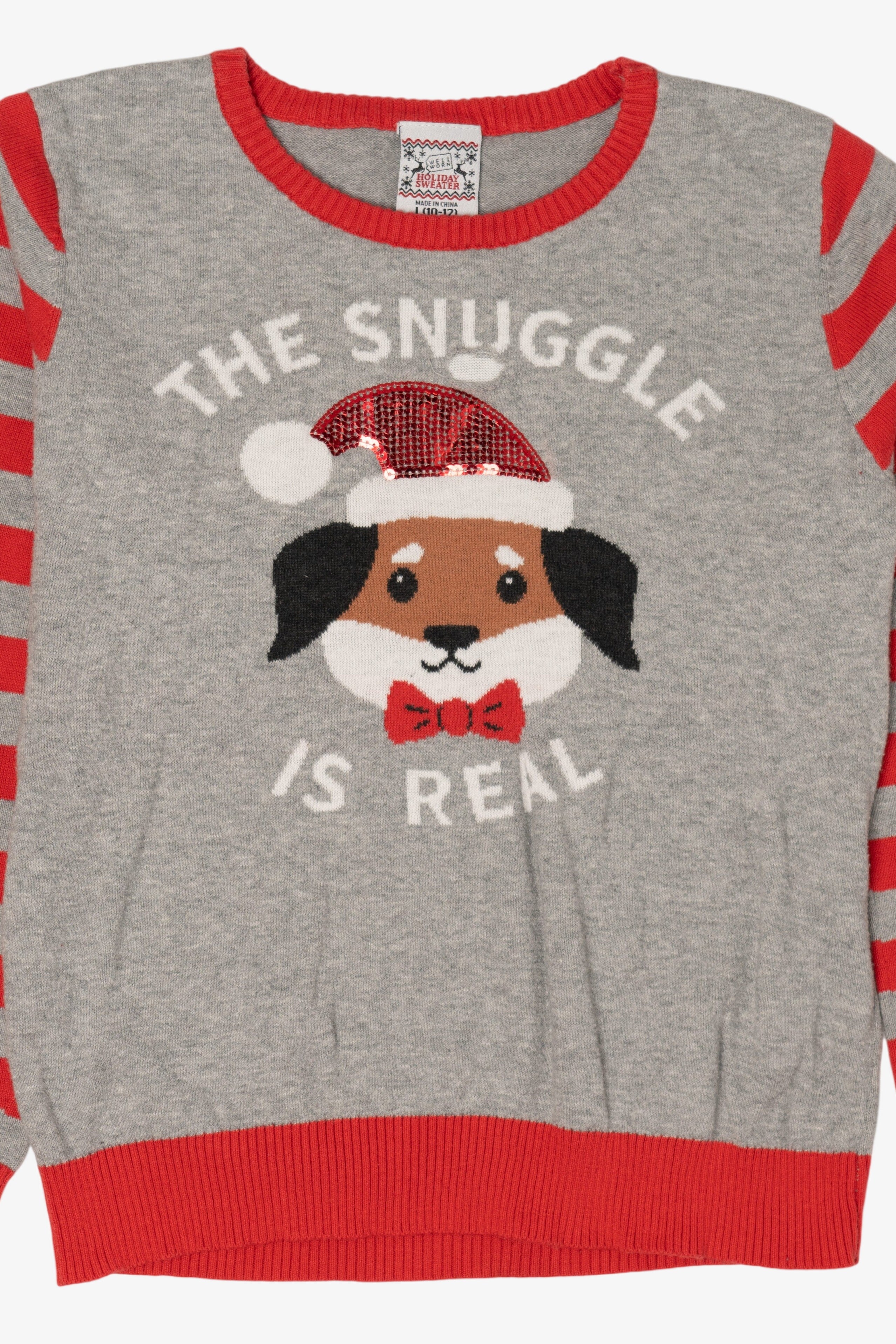 Kids "The Snuggle Is Real" Ugly Christmas Pullover (2010s)