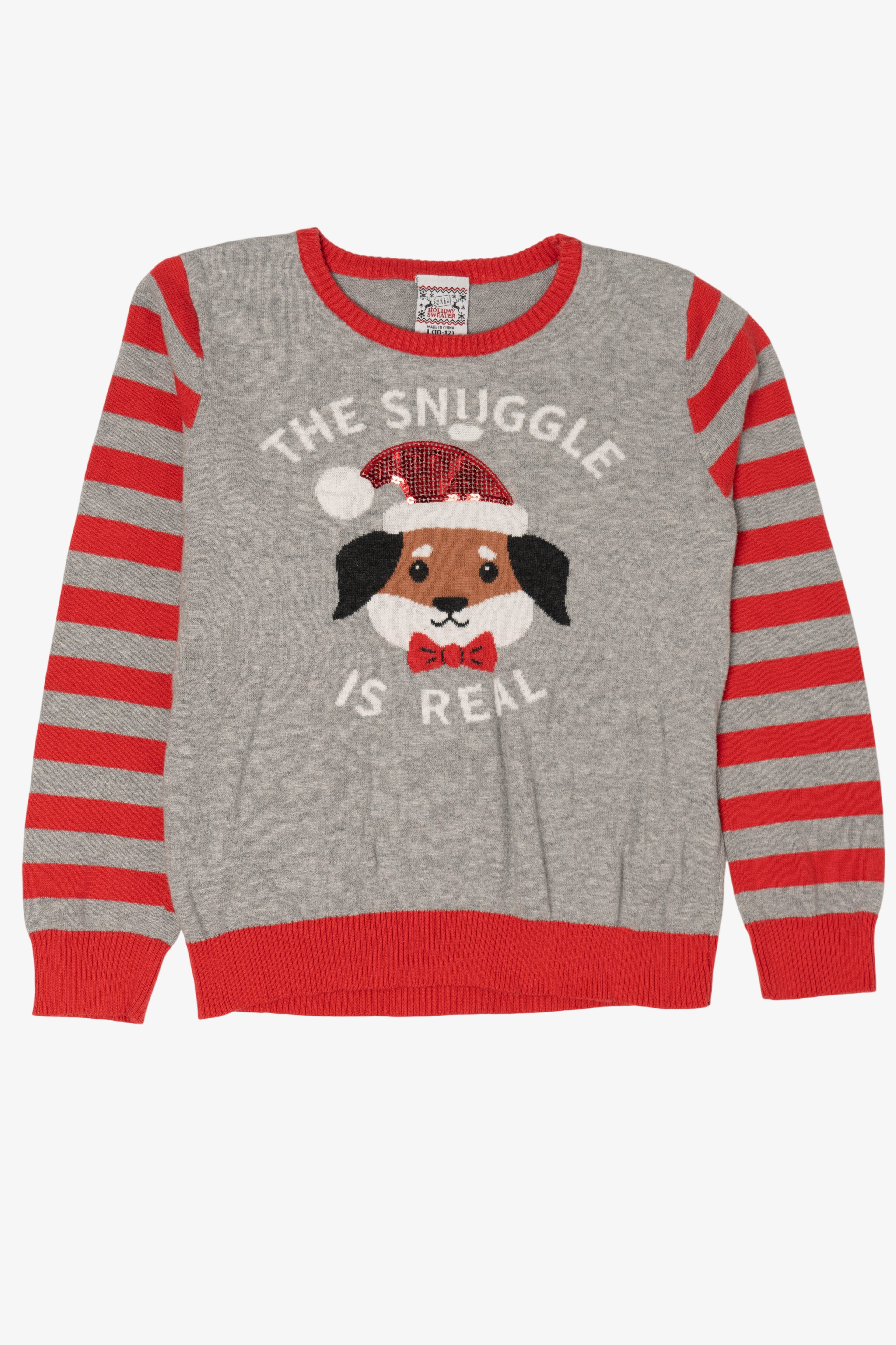 Kids "The Snuggle Is Real" Ugly Christmas Pullover (2010s)