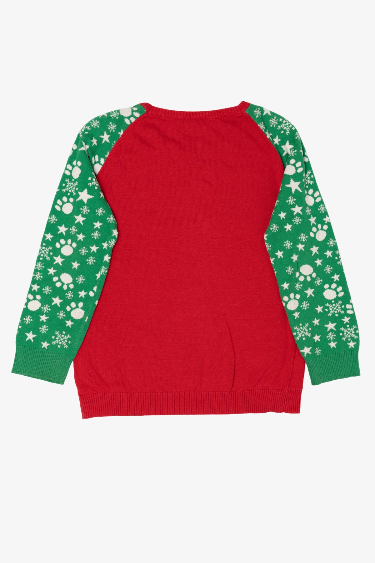 Kids Red "Meowy Christmas" Cats Ugly Christmas Pullover (2010s)