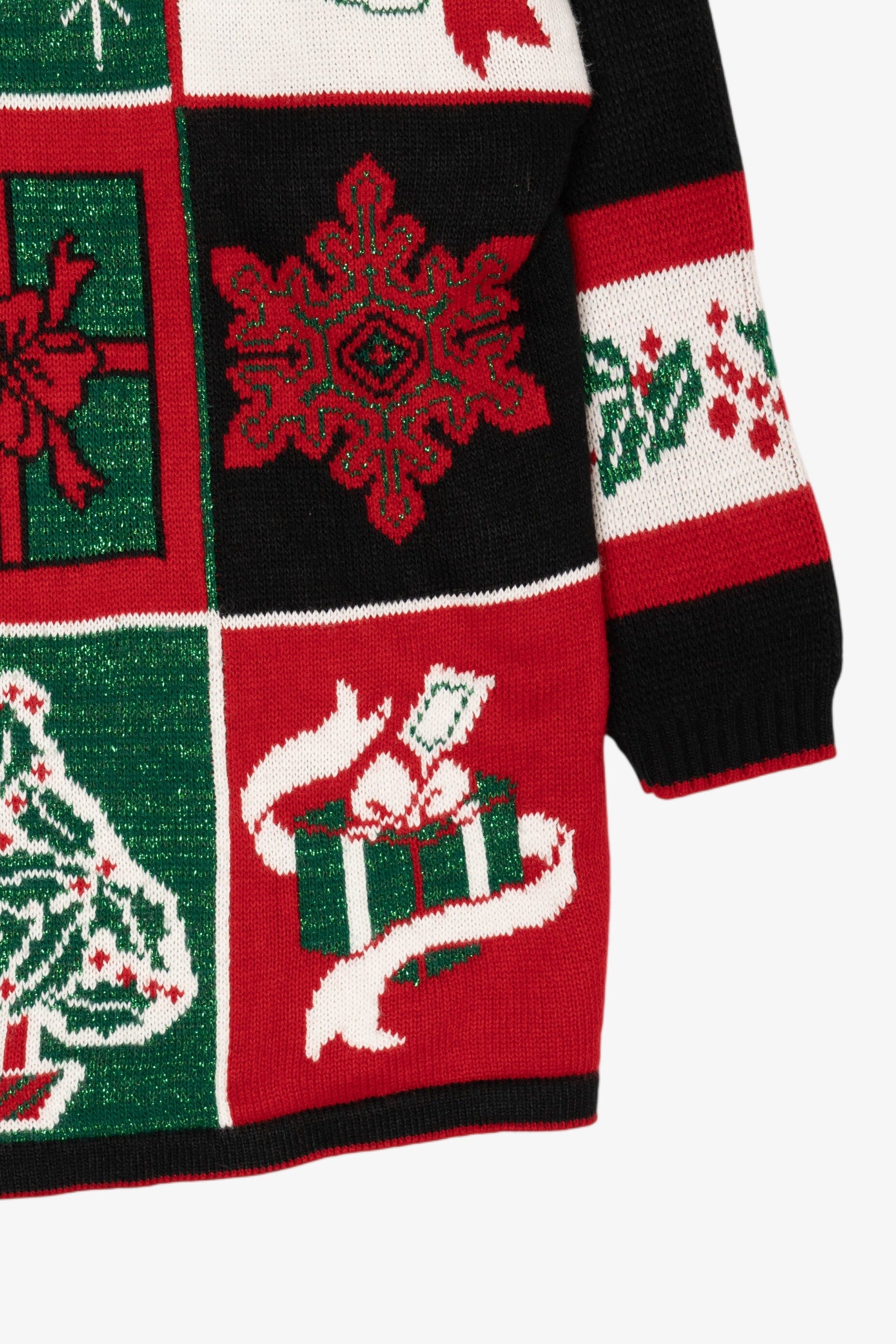 Vintage Black Holiday Time Ugly Christmas Pullover (1980s)