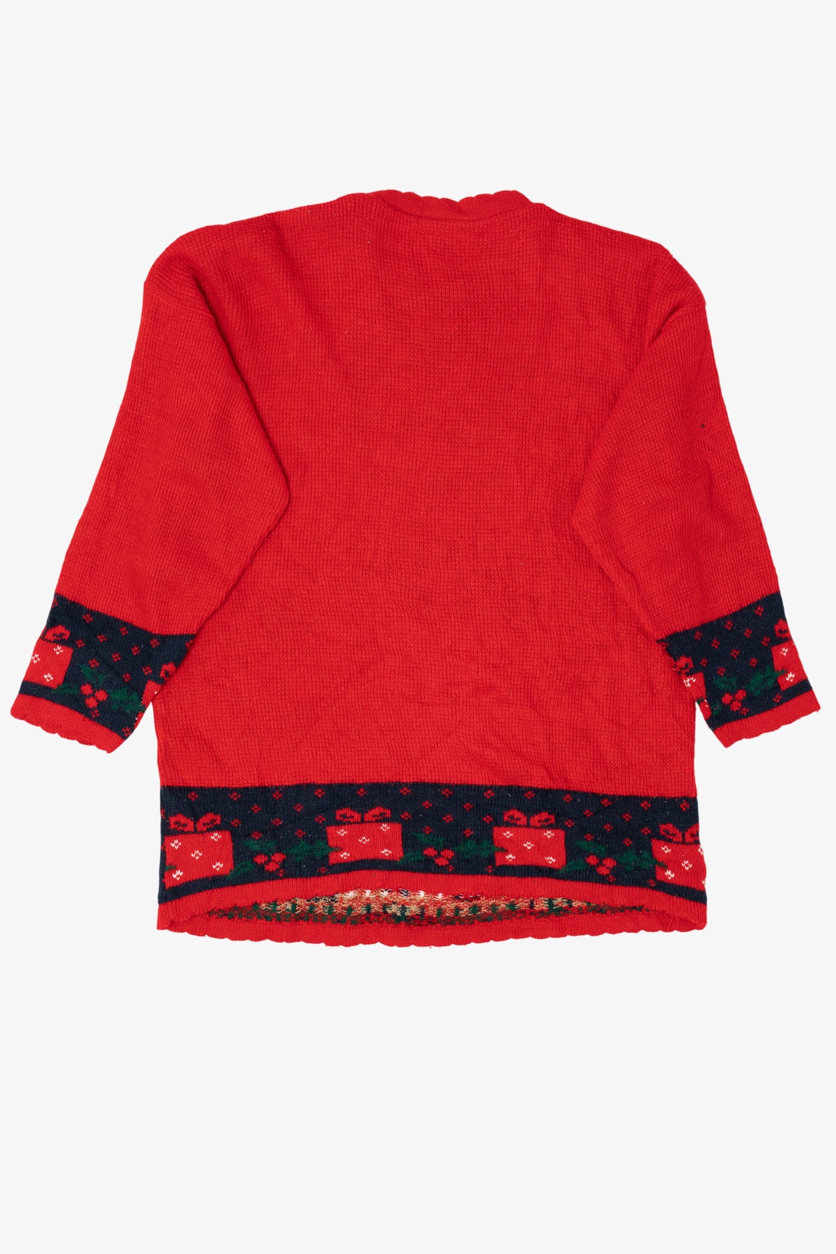 Vintage Red Nutcracker Teddy Bears Ugly Christmas Pullover (1990s)