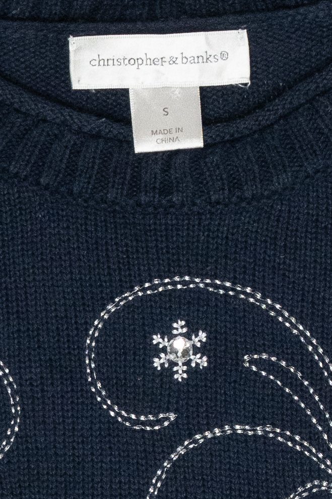 Skiing Snowman Vintage Ugly Christmas Sweater (2000s)