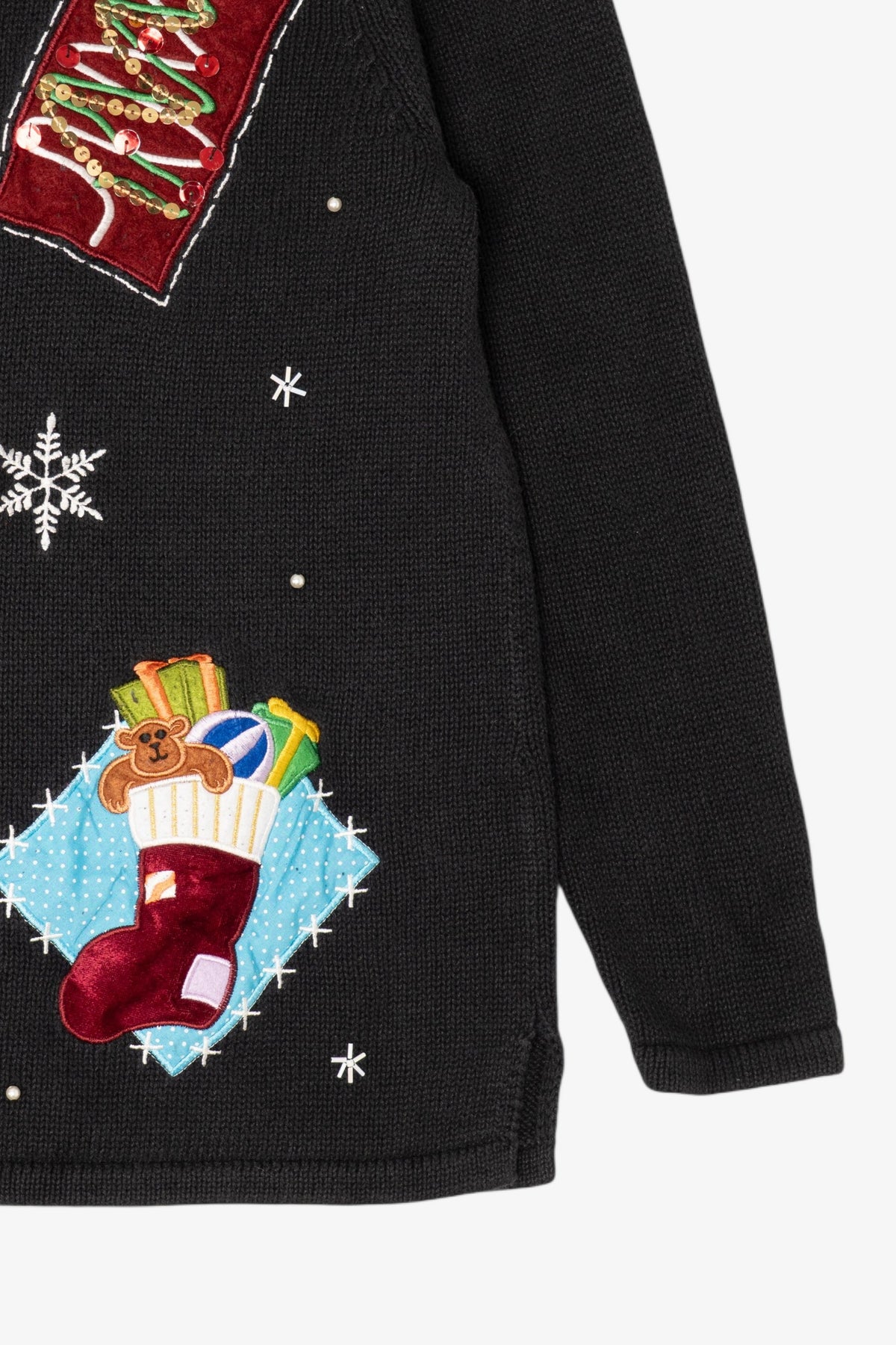 Vintage Black Holiday Editions Snowmen Ugly Christmas Pullover (2000s)
