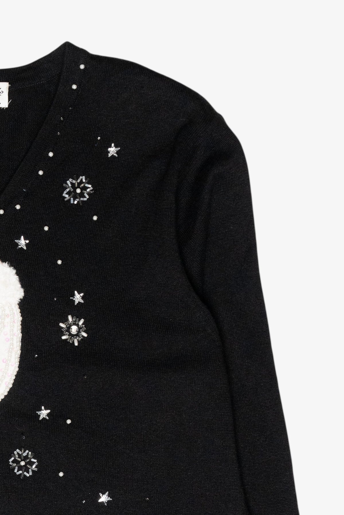 Santa Moon Vintage Ugly Christmas Pullover (1990s)