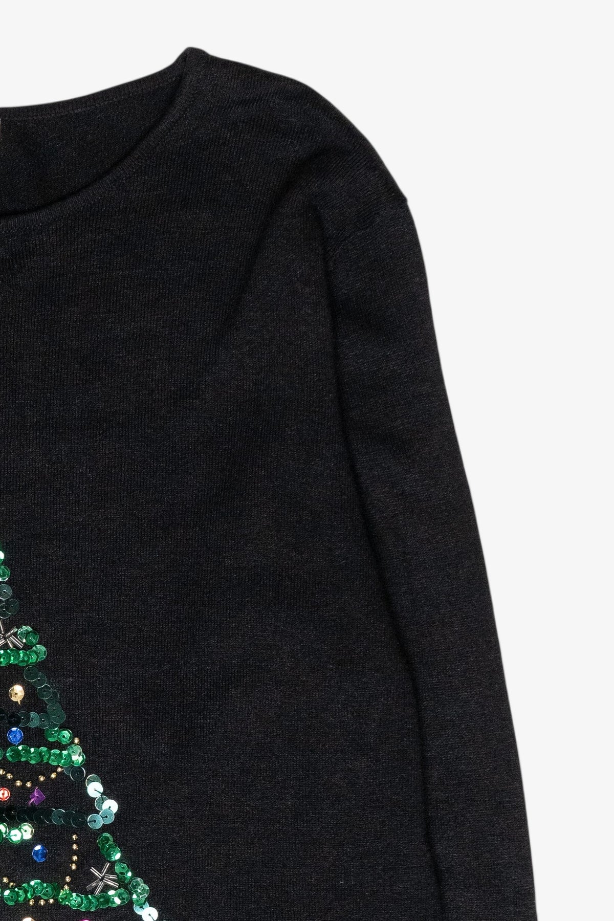 Sequin Tree Vintage Ugly Christmas Pullover (2000s)