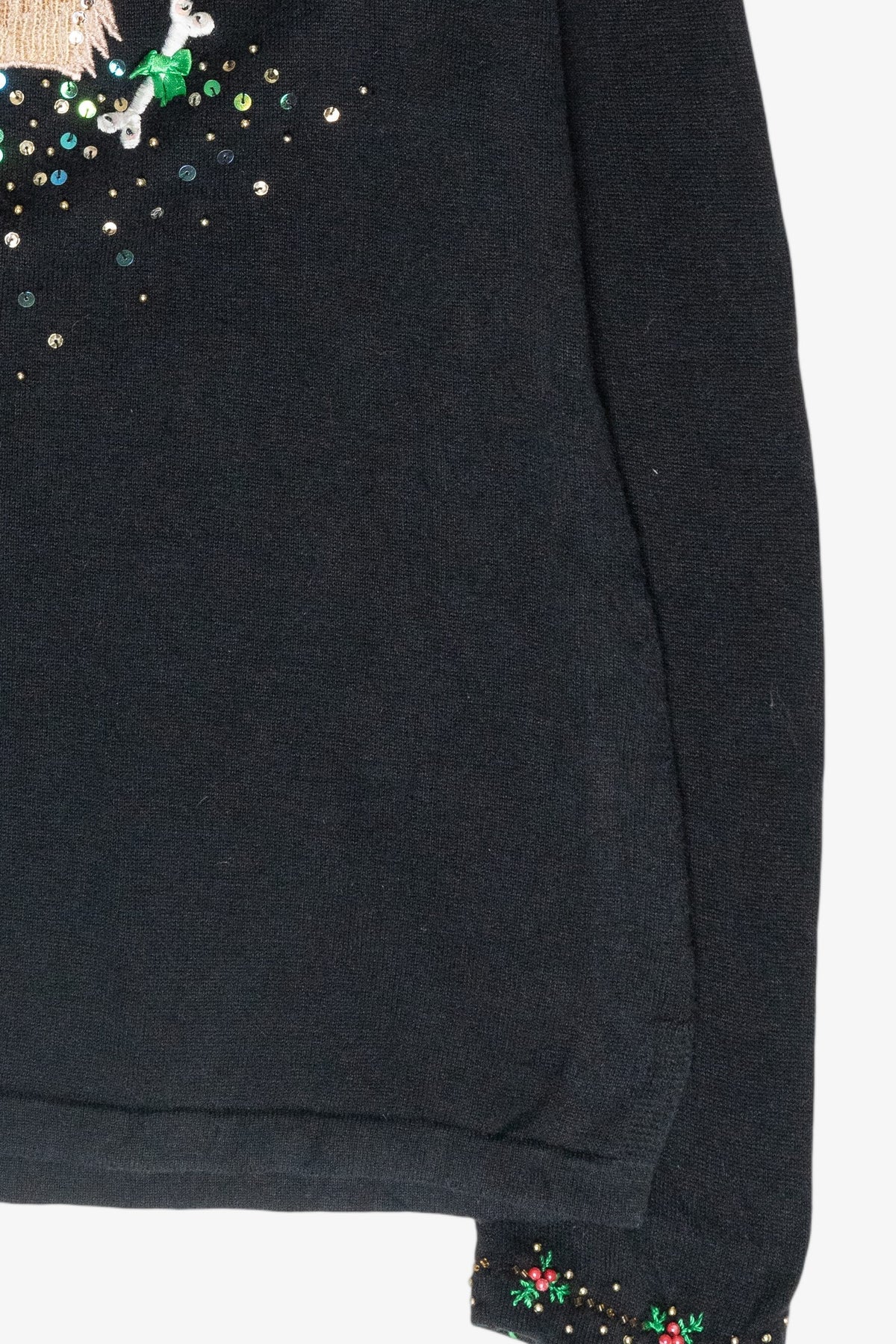 Sequin Dog Vintage Ugly Christmas Pullover (1990s)