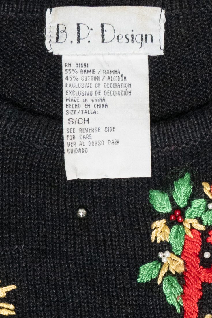 Cozy Fireplace Vintage Ugly Christmas Sweater (2000s)