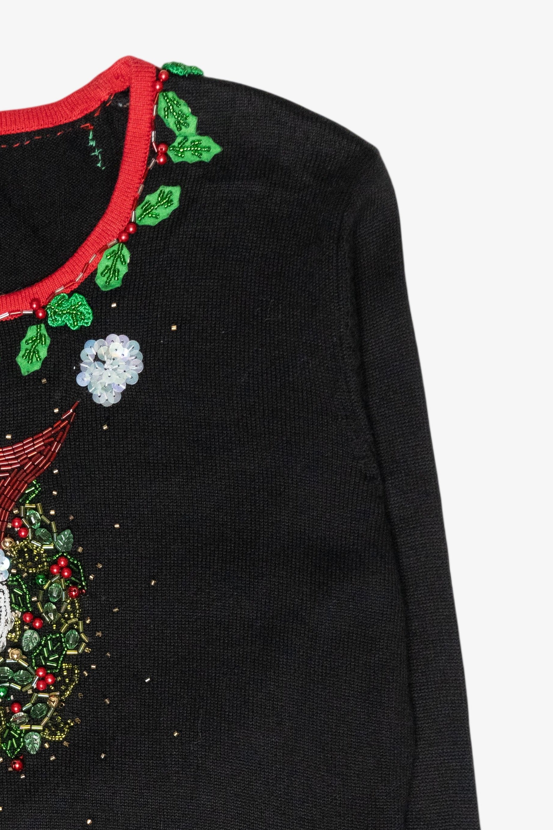Santa Wreath Vintage Ugly Christmas Pullover (1990s)