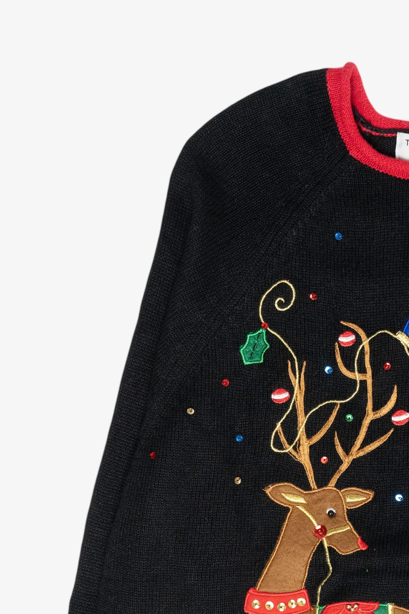 Majestic Reindeer Vintage Ugly Christmas Sweater (2000s)