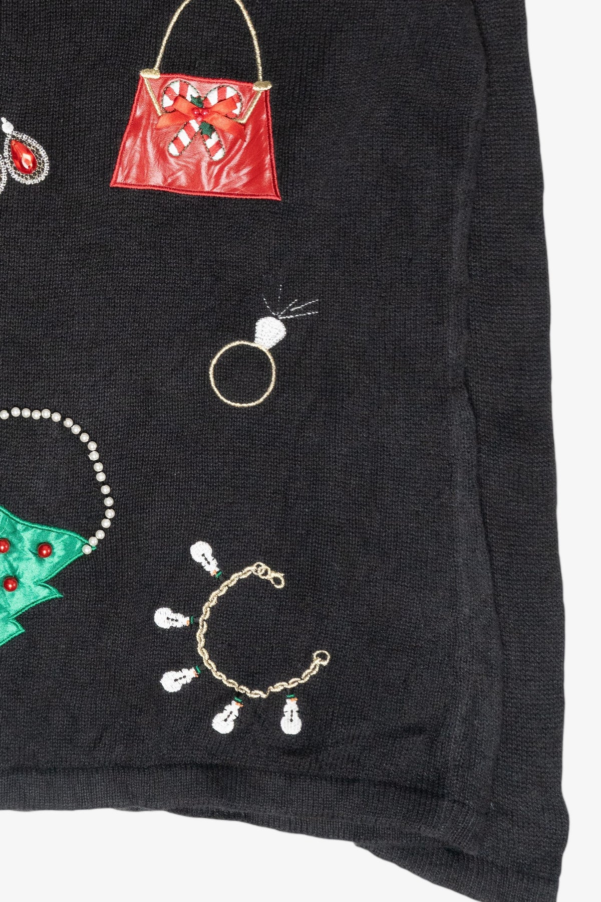Festive Purses & Jewels Vintage Ugly Christmas Sweater (2000s)