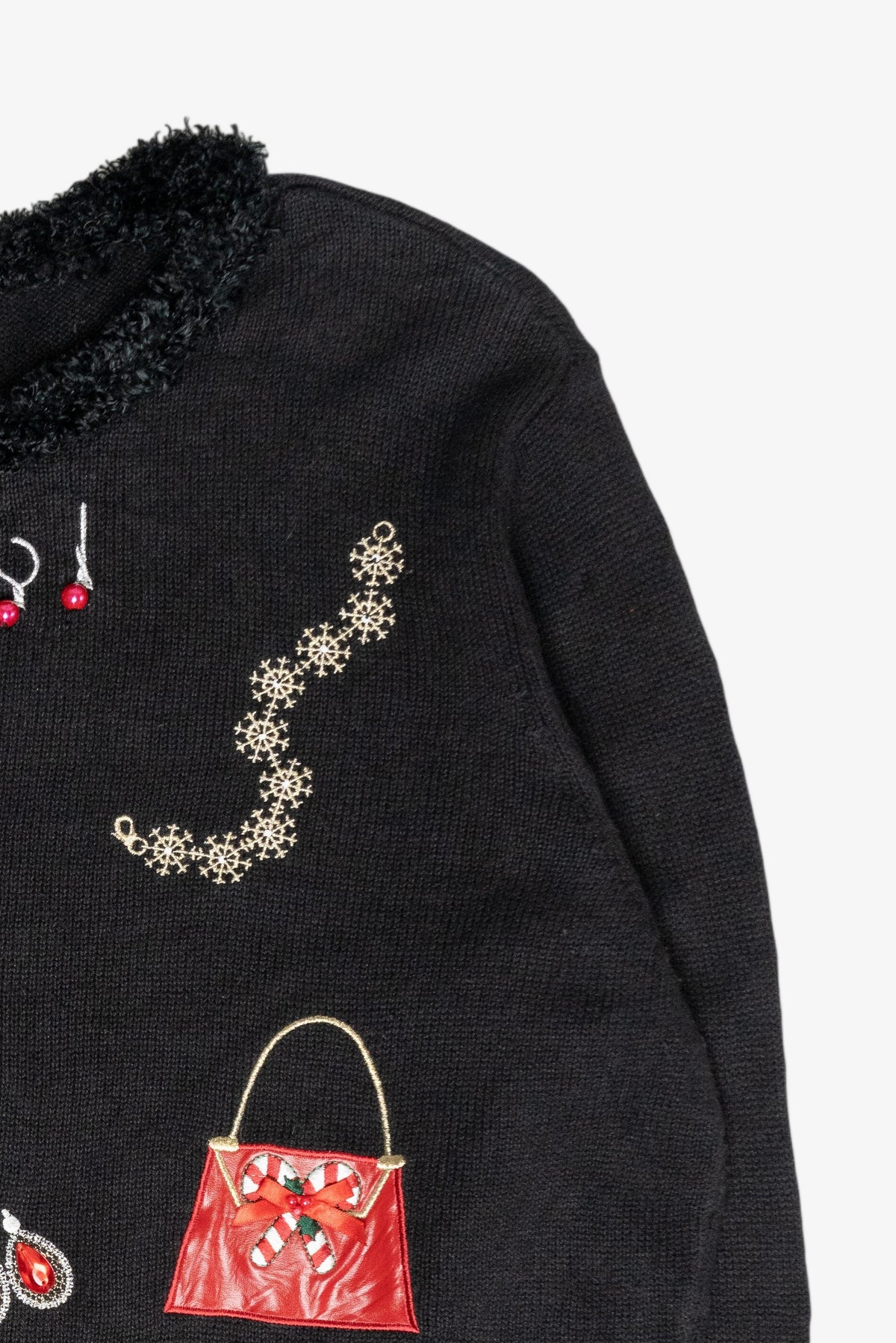 Festive Purses & Jewels Vintage Ugly Christmas Sweater (2000s)