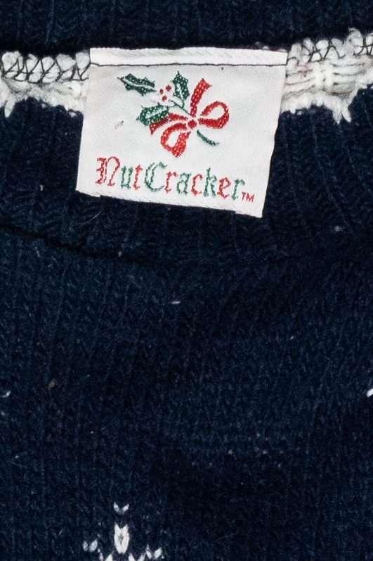 Sledding Snowmen Vintage Ugly Christmas Sweater (1980s)