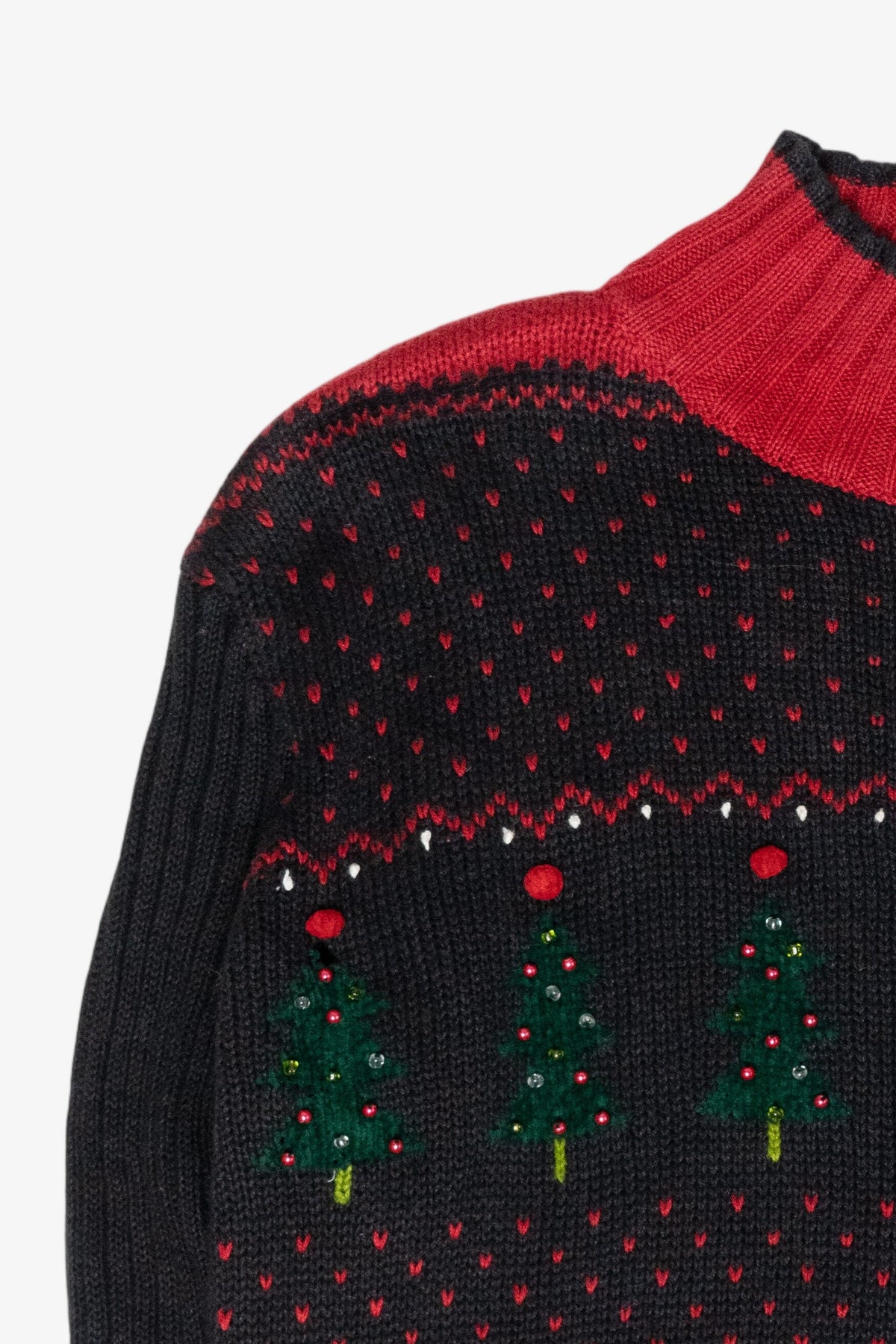 Trees Fair Isle Vintage Ugly Christmas Sweater (1990s)