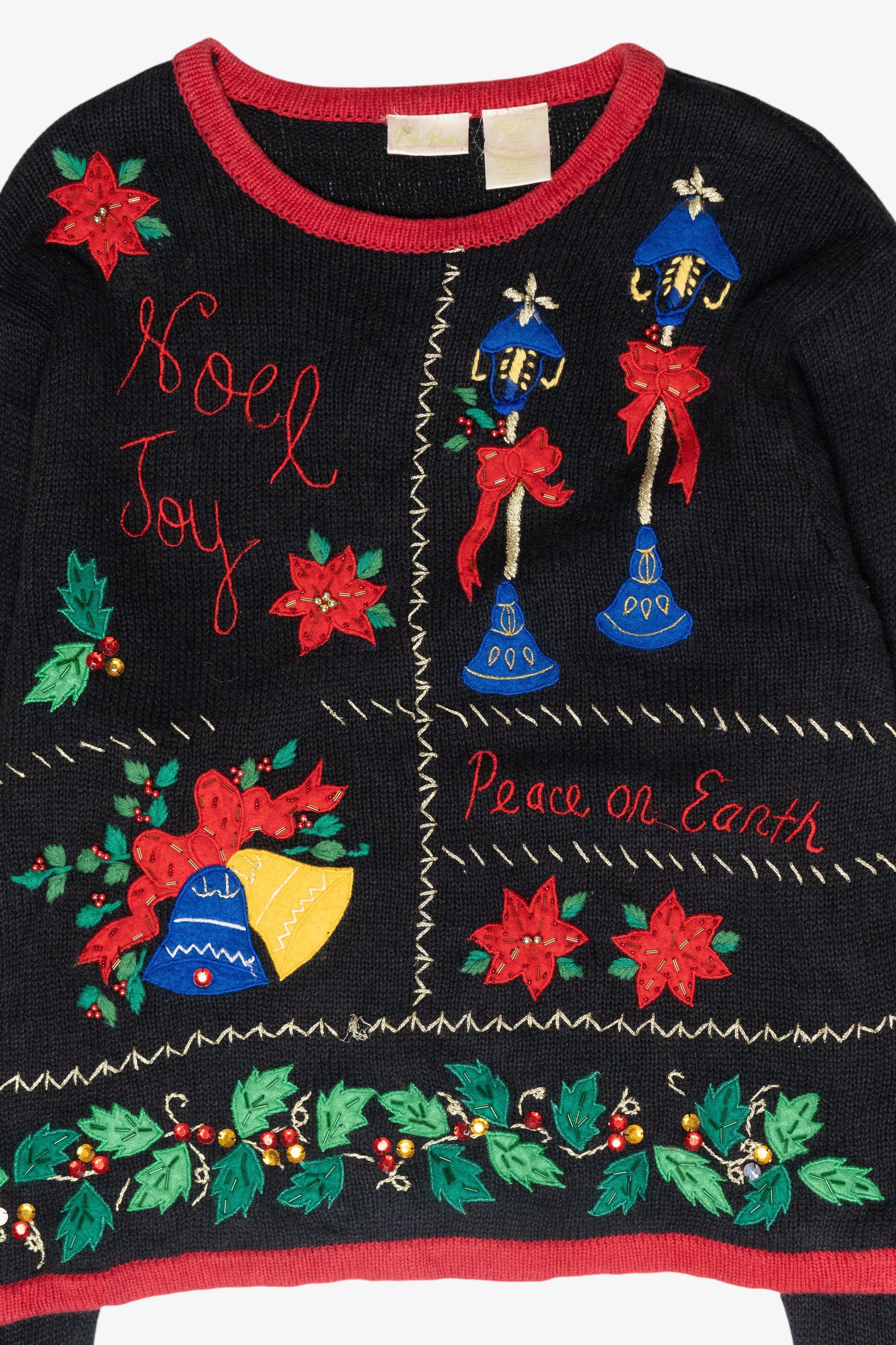"Peace on Earth" Icons Vintage Ugly Christmas Sweater (1990s)
