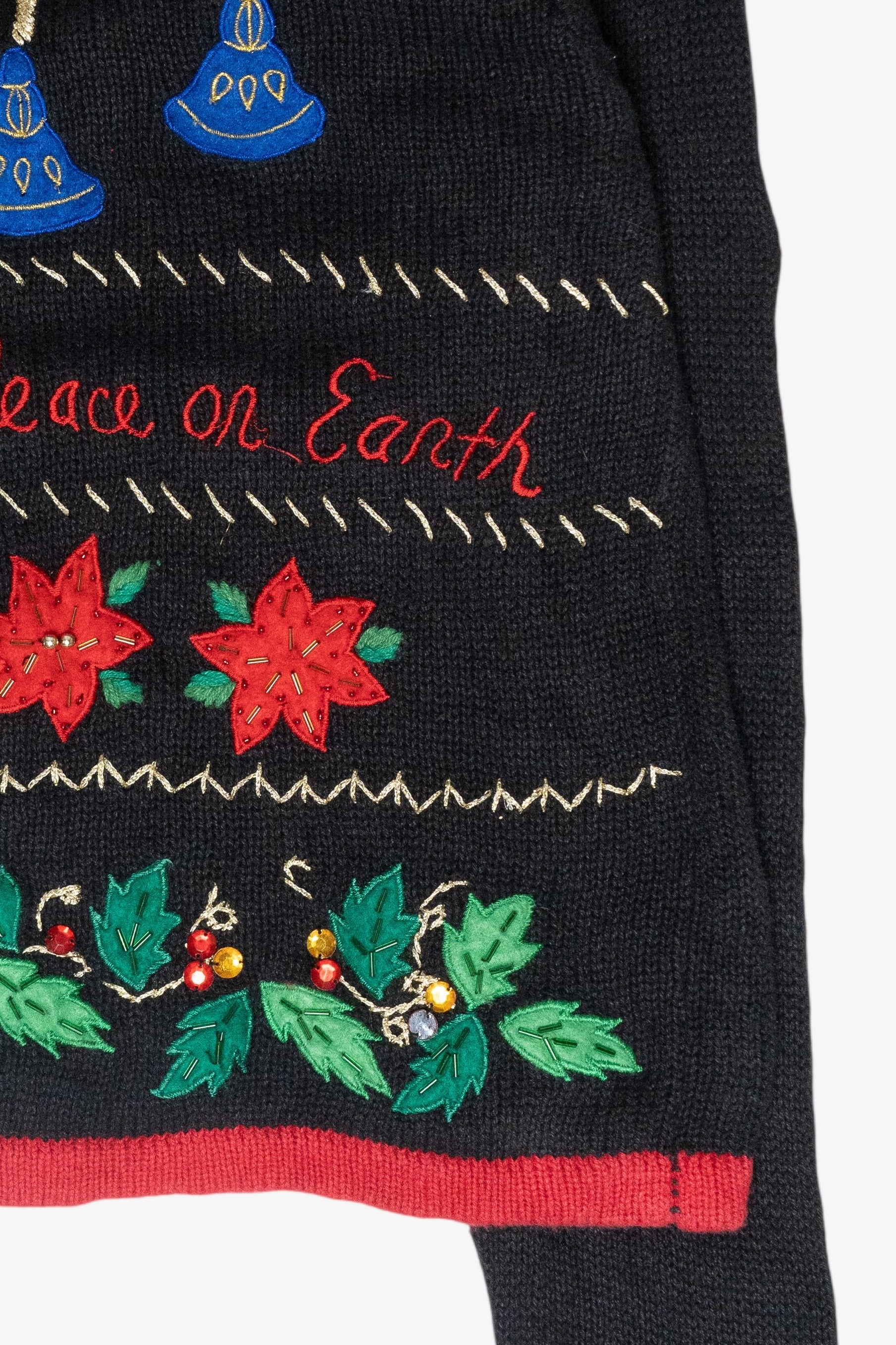 "Peace on Earth" Icons Vintage Ugly Christmas Sweater (1990s)