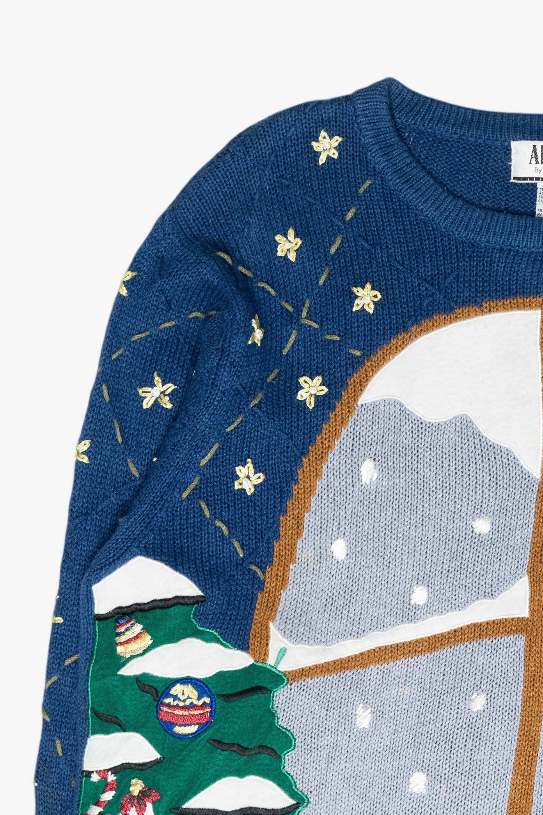 Cozy Window Vintage Ugly Christmas Sweater (2000s)
