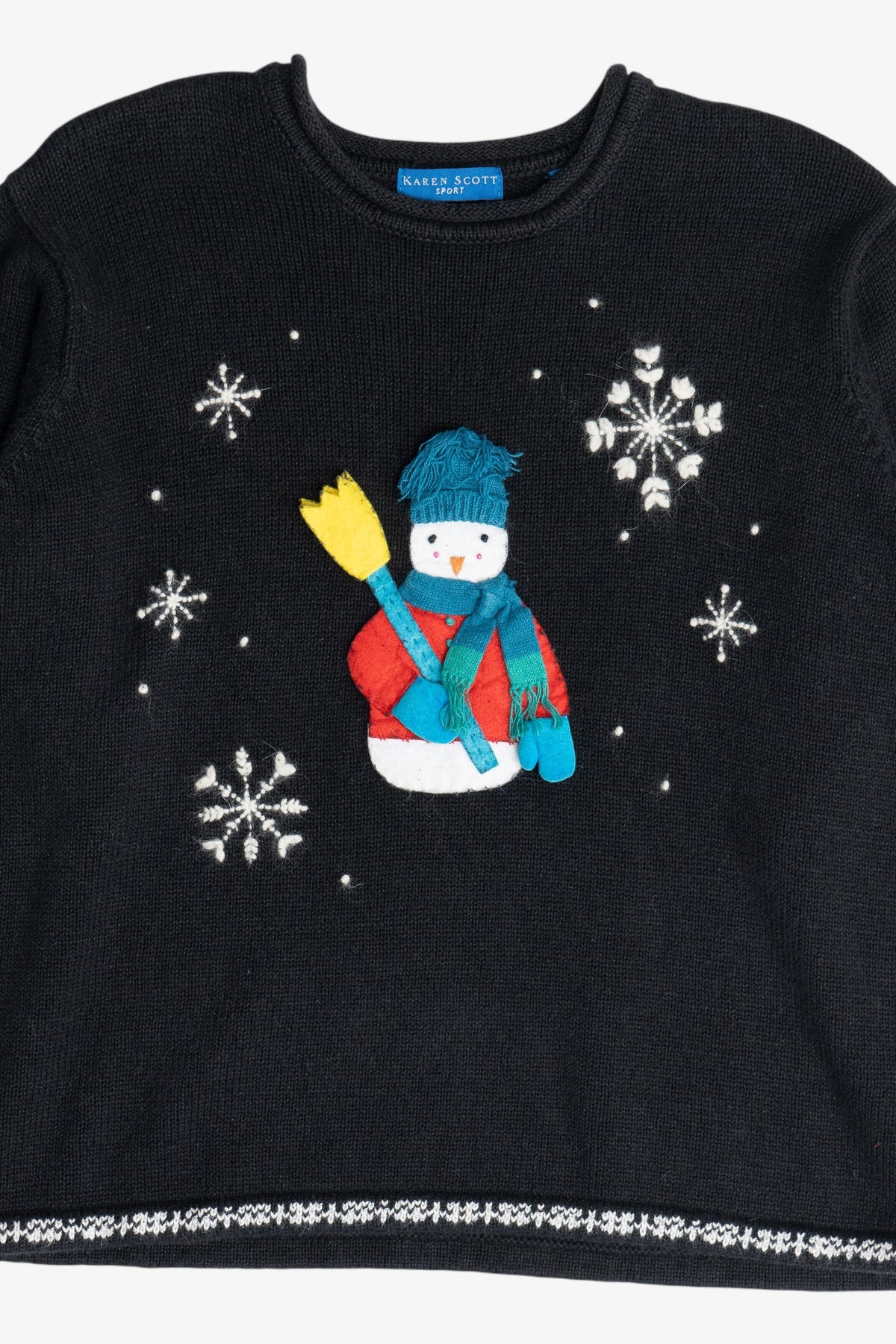 Vintage Snowman Ugly Christmas Sweater (1990s)