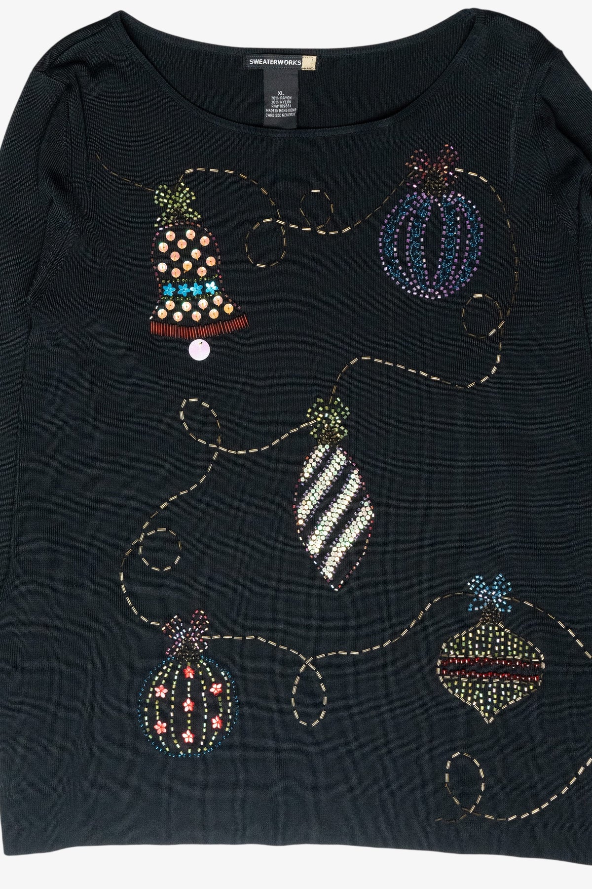 Ornaments Vintage Ugly Christmas Pullover (2000s)