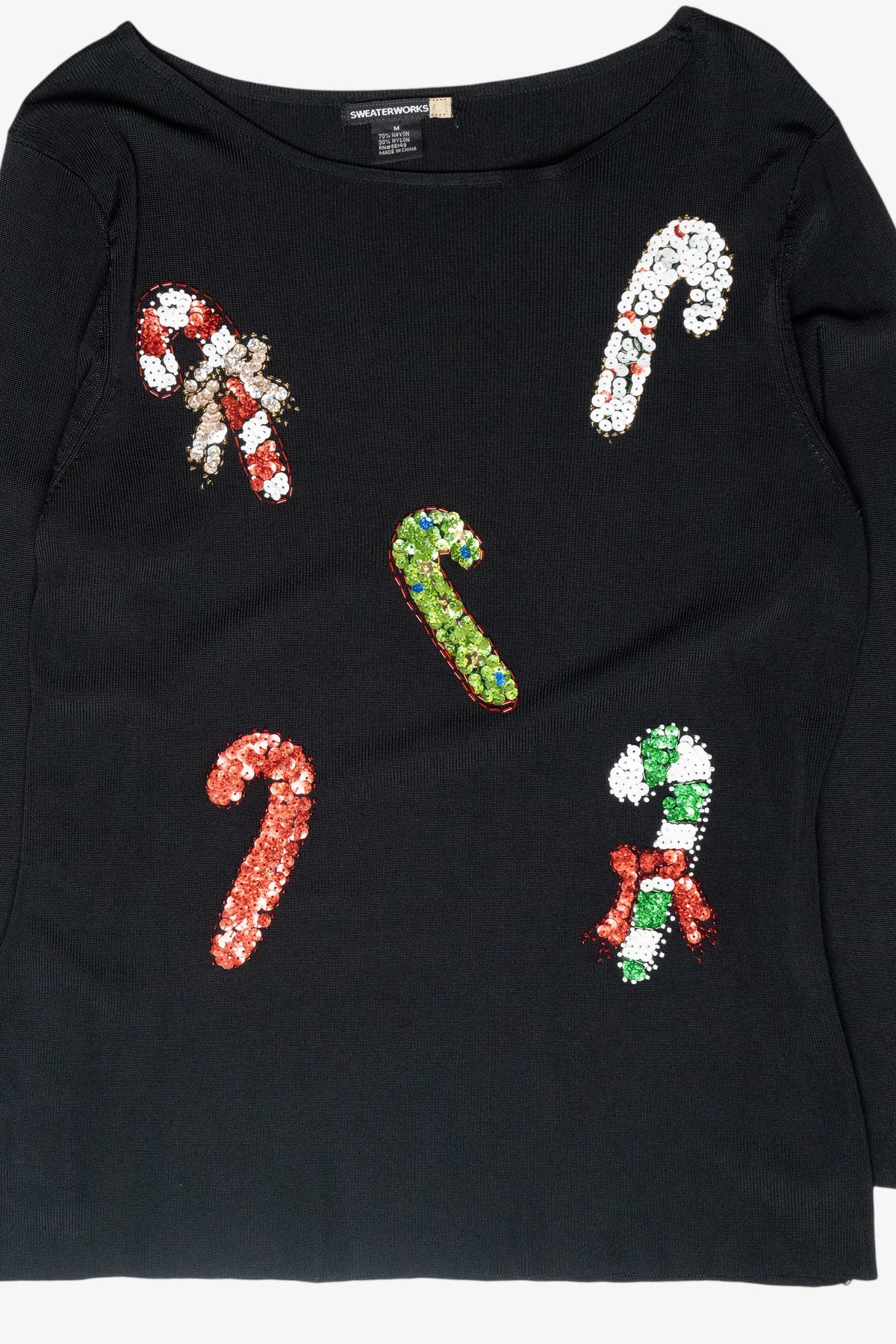 Candy Canes Vintage Ugly Christmas Pullover (2000s)