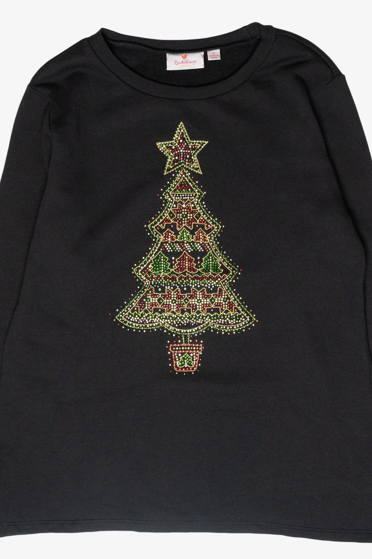 Sparkle Tree Recycled Ugly Christmas Sweater (2010s)