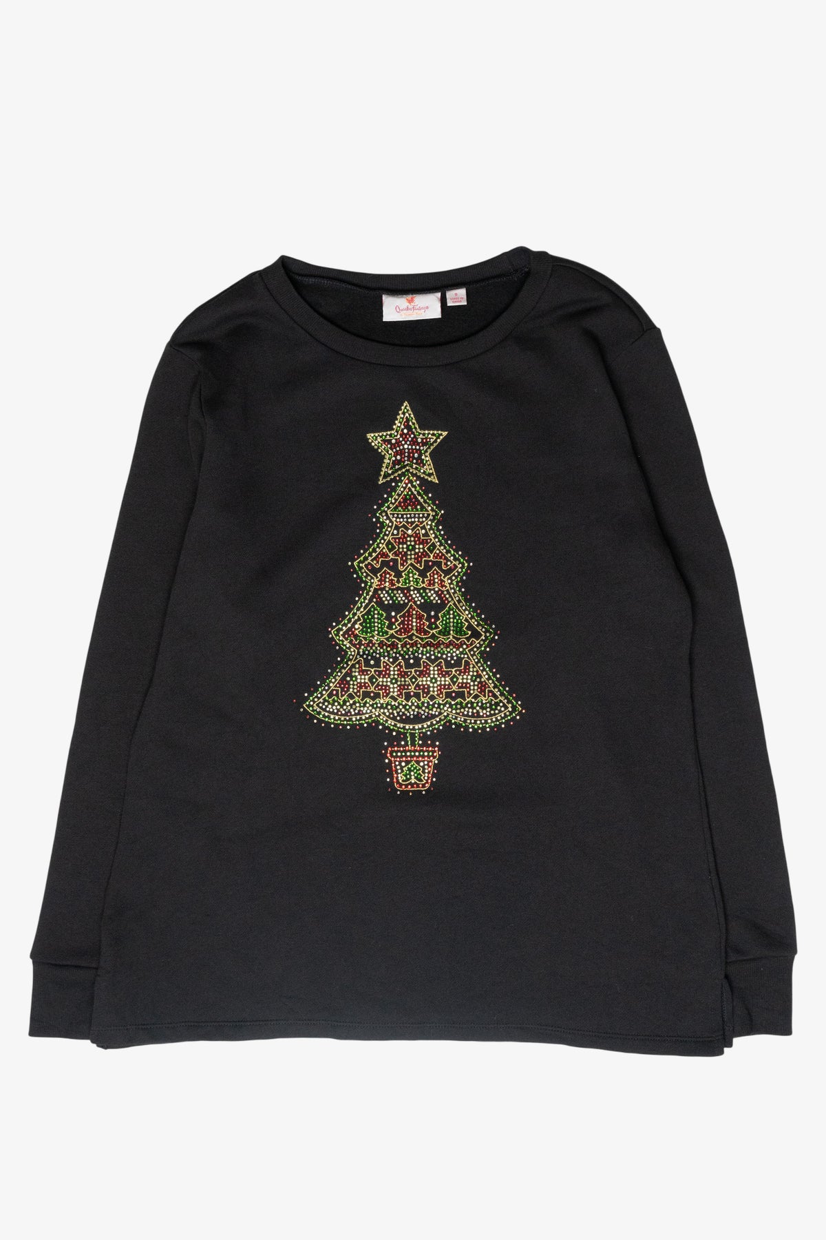 Sparkle Tree Recycled Ugly Christmas Sweater (2010s)