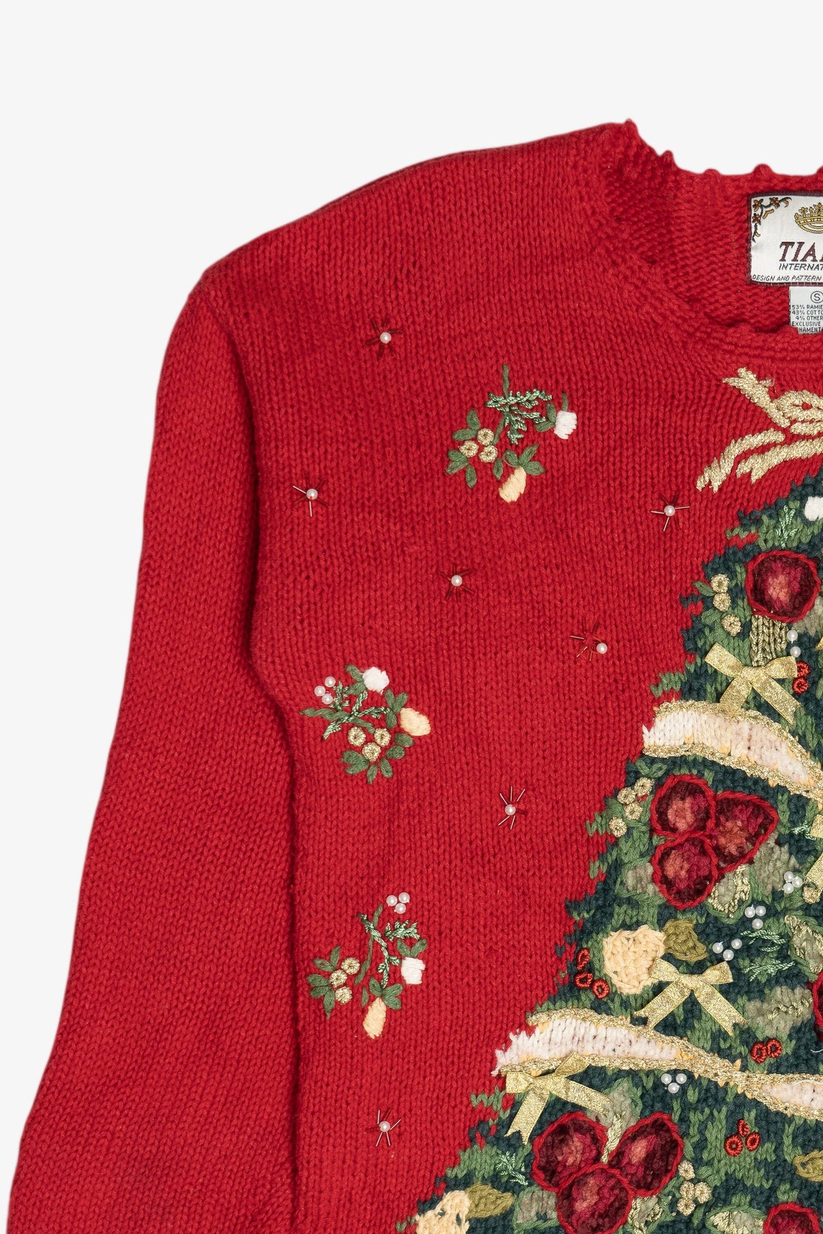 Vintage Tiara International Holiday Tree Ugly Christmas Sweater (1990s)