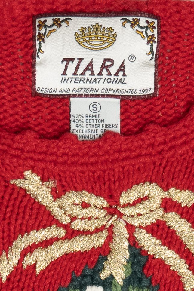 Vintage Tiara International Holiday Tree Ugly Christmas Sweater (1990s)
