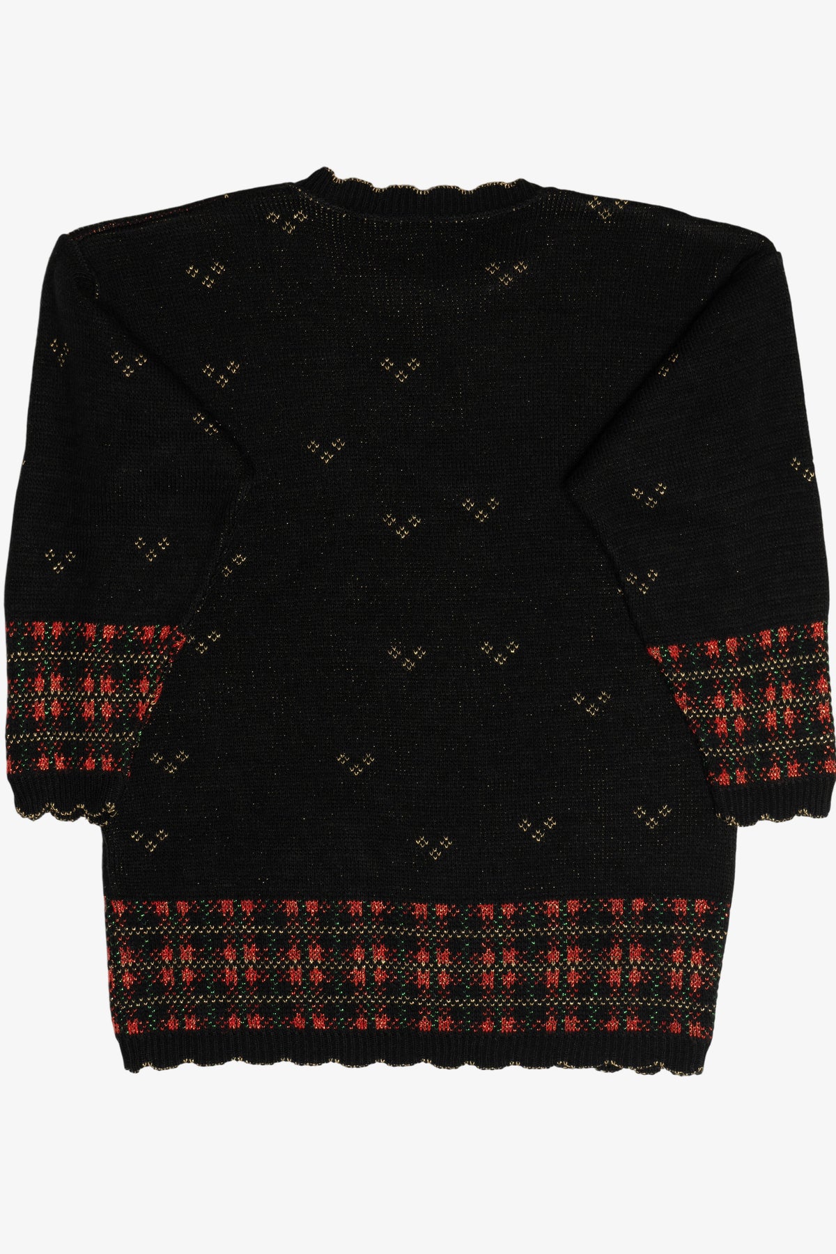 Vintage Holiday Candles Ugly Christmas Sweater (1980s)