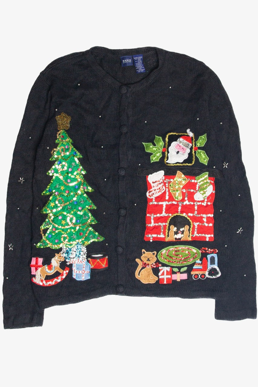 Vintage Black Ugly Christmas Cardigan 63325